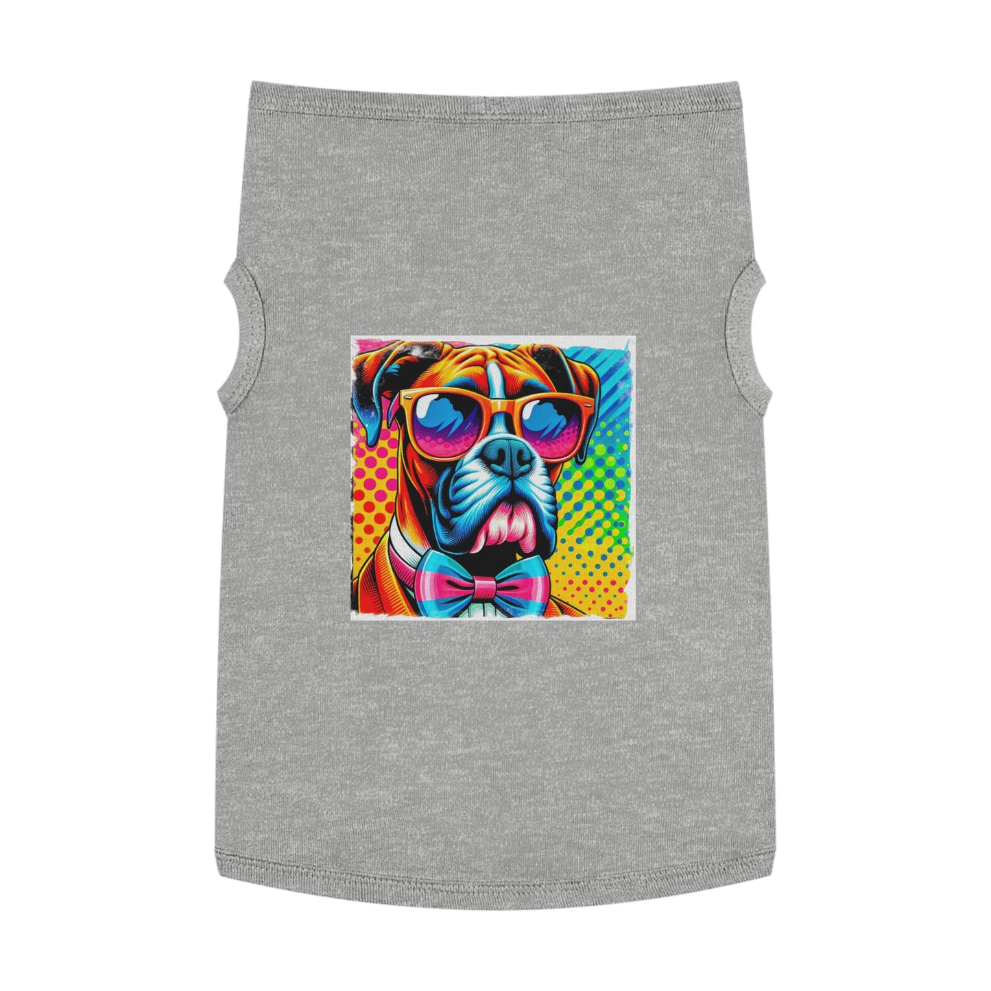 Pet Tank Top Boxer Pop Art Pets Printify XL Heather 