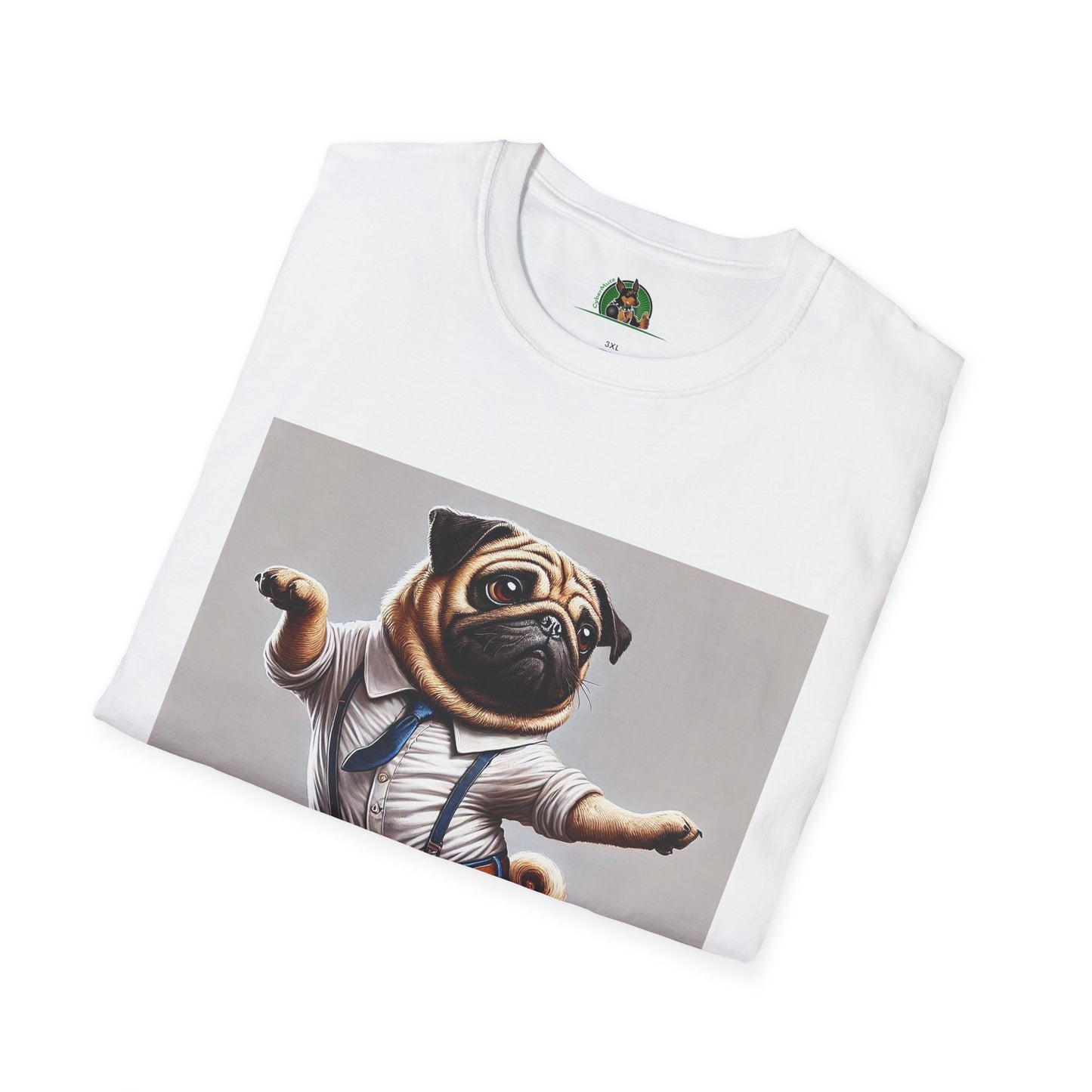 Dancing Pug T-Shirt T-Shirt Printify