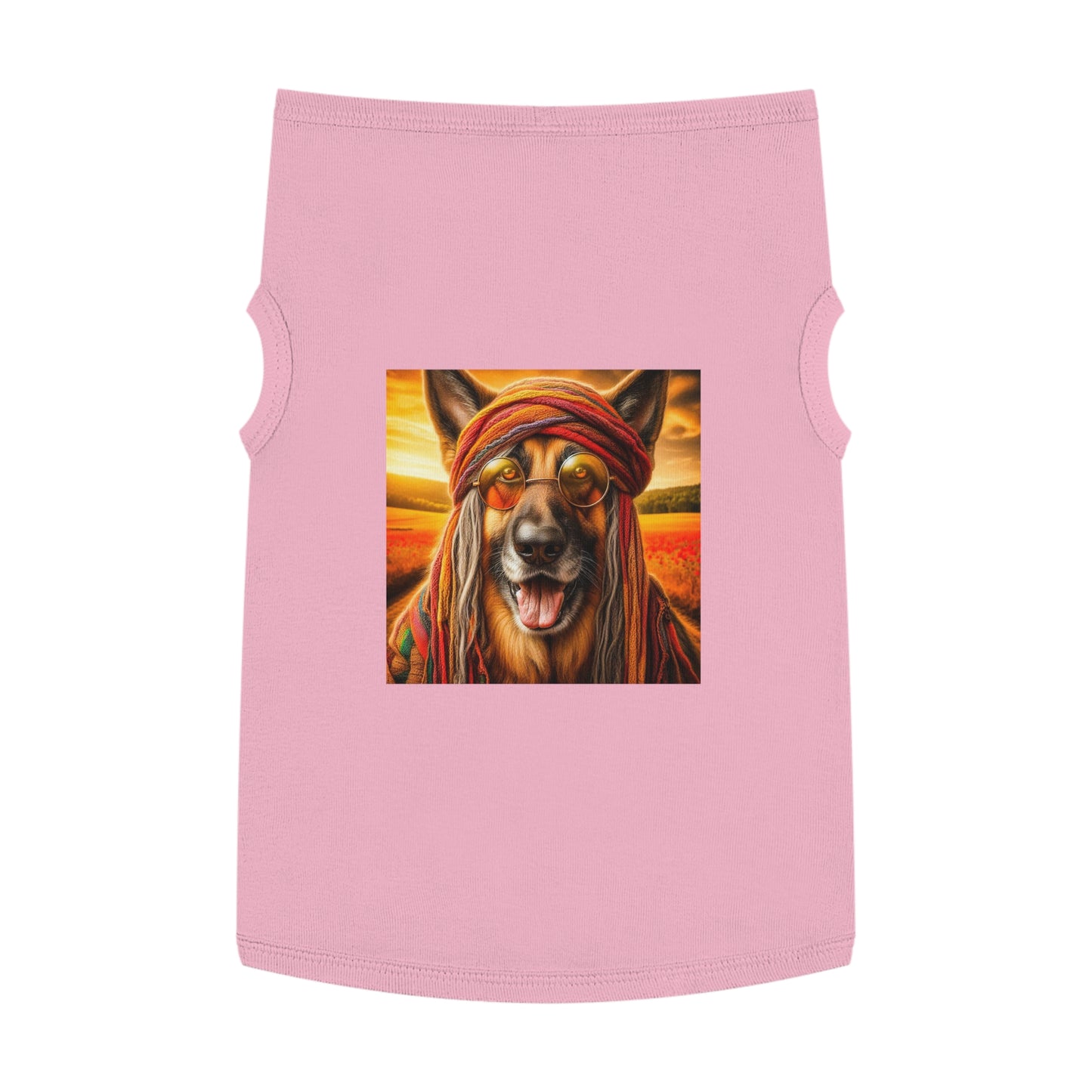 German Shepherd old hippie shirt Pets Printify XL Pink