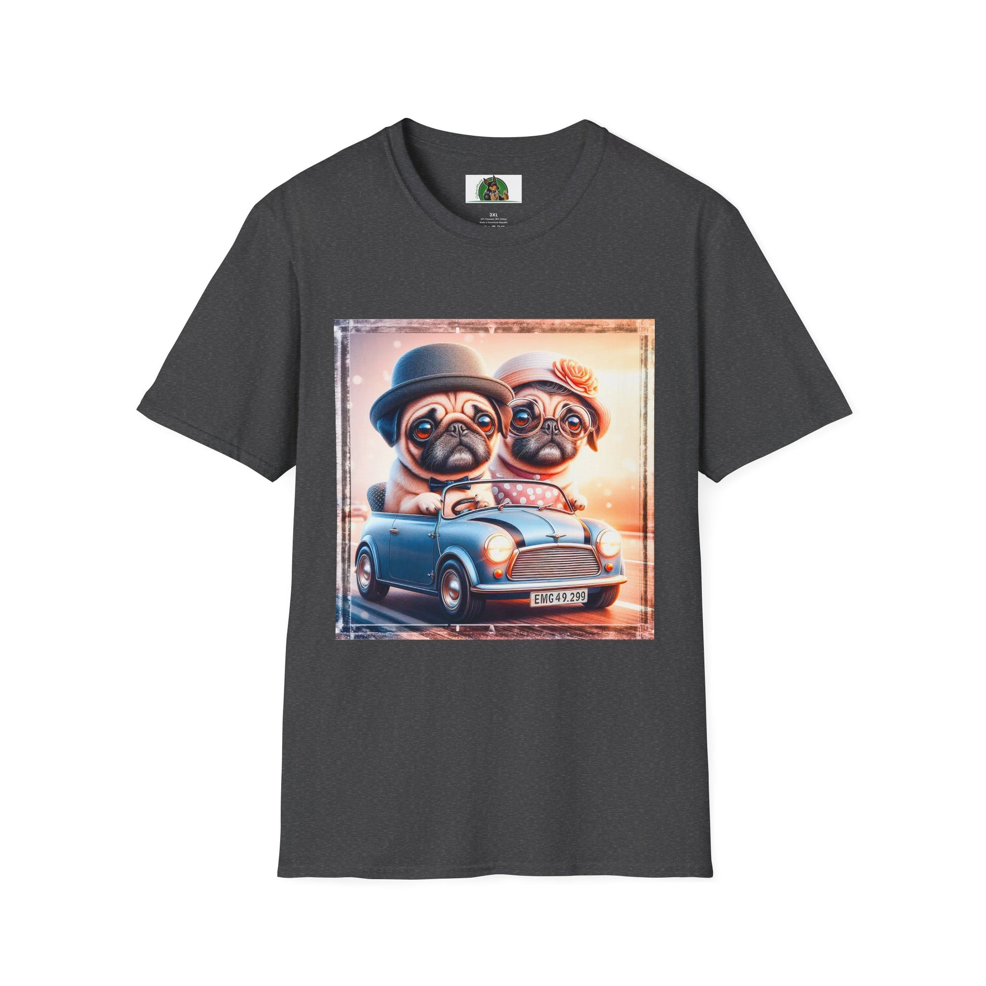 Wacky Pugs T-Shirt Printify XS Dark Heather 