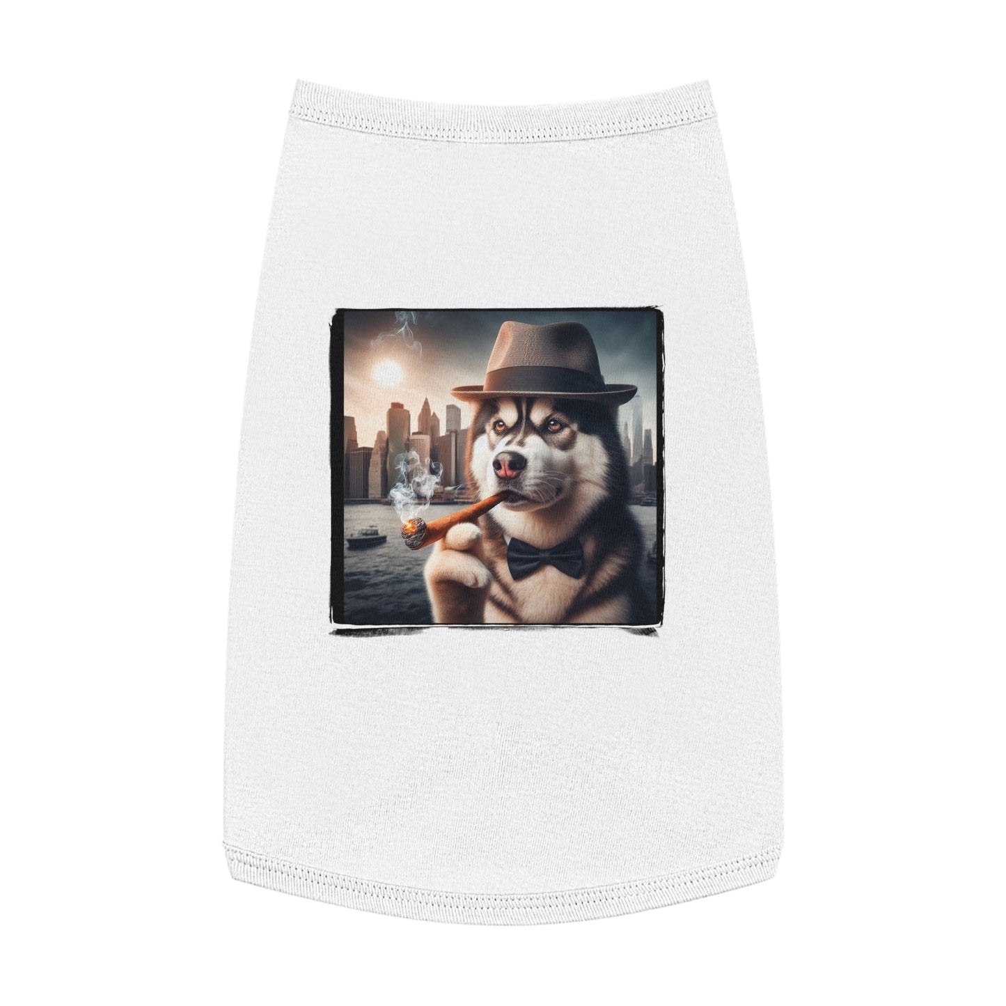 Pet Tank Top Husky Pets Printify L White 