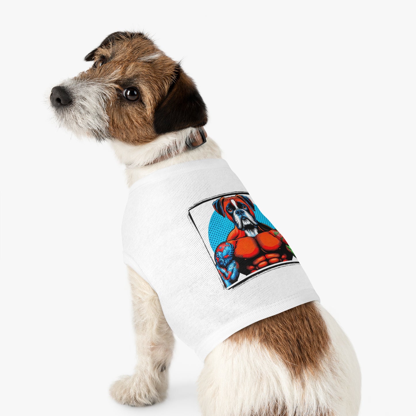 Pet Tank Top Boxer Muscle Dog Pop Art Pets Printify   