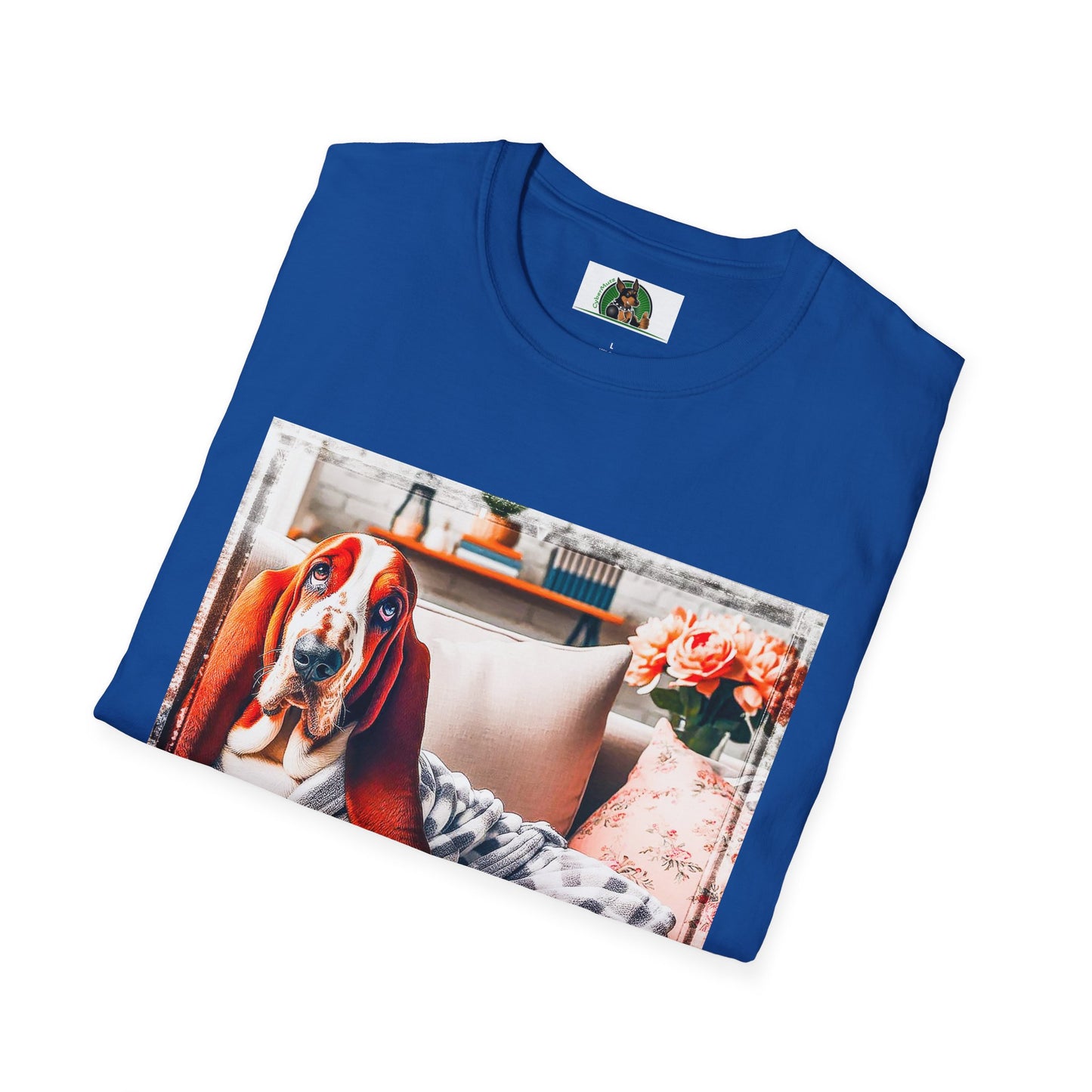 Basset Hound In PJ's Reading T-Shirt Printify