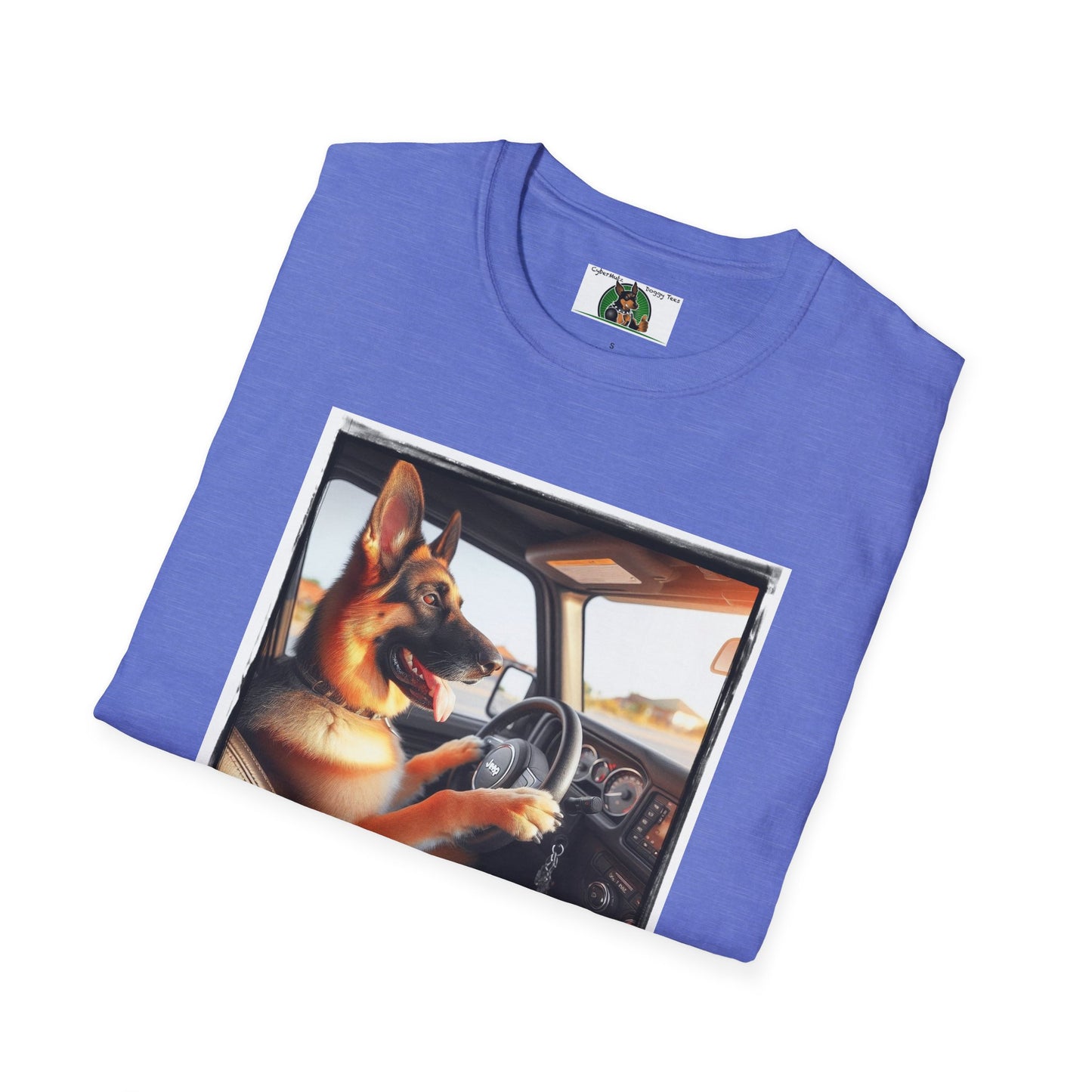 German Shepherd Dog Off-Roader Unisex Softstyle T-Shirt