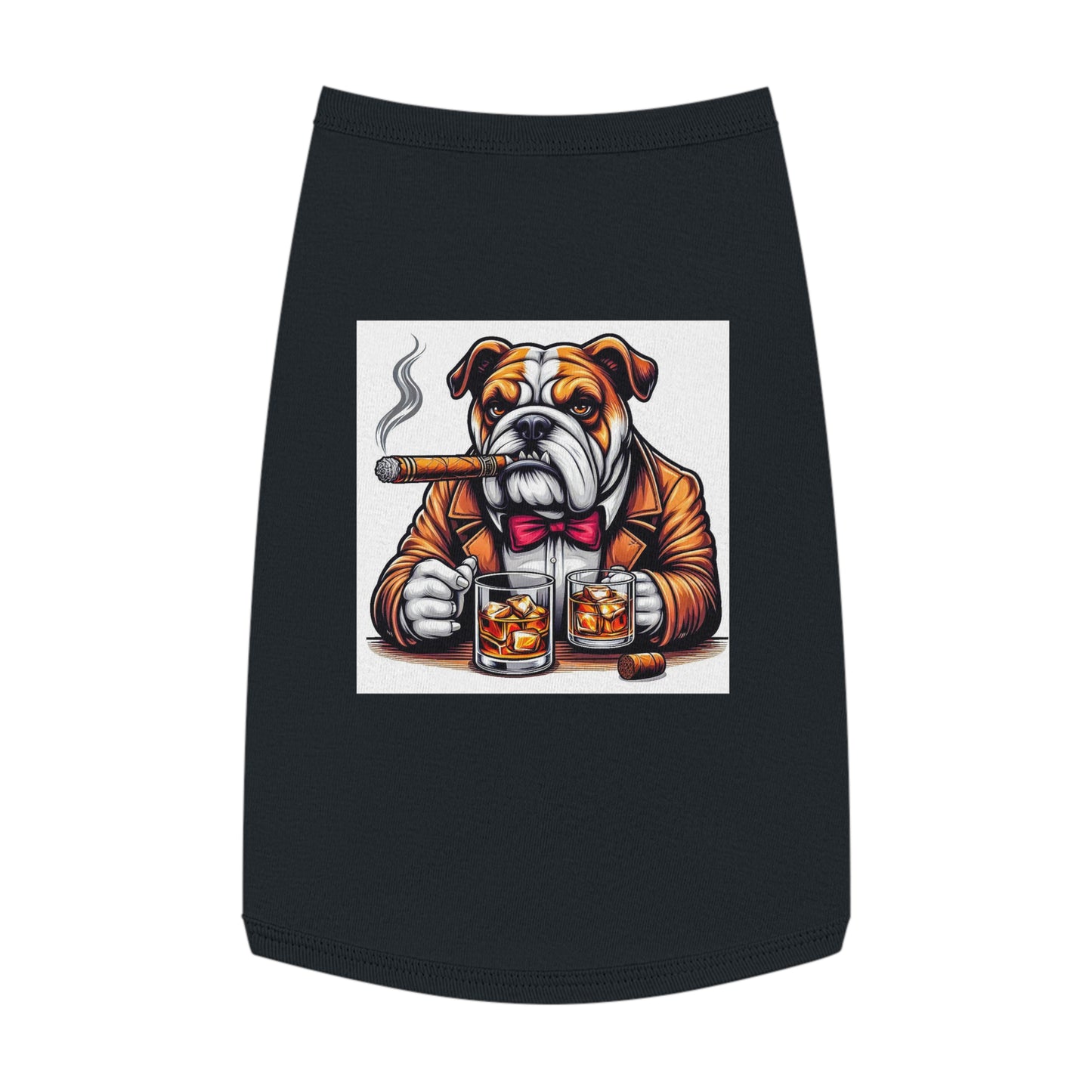 Pet Tank Top Bulldog Pets Printify L Black 