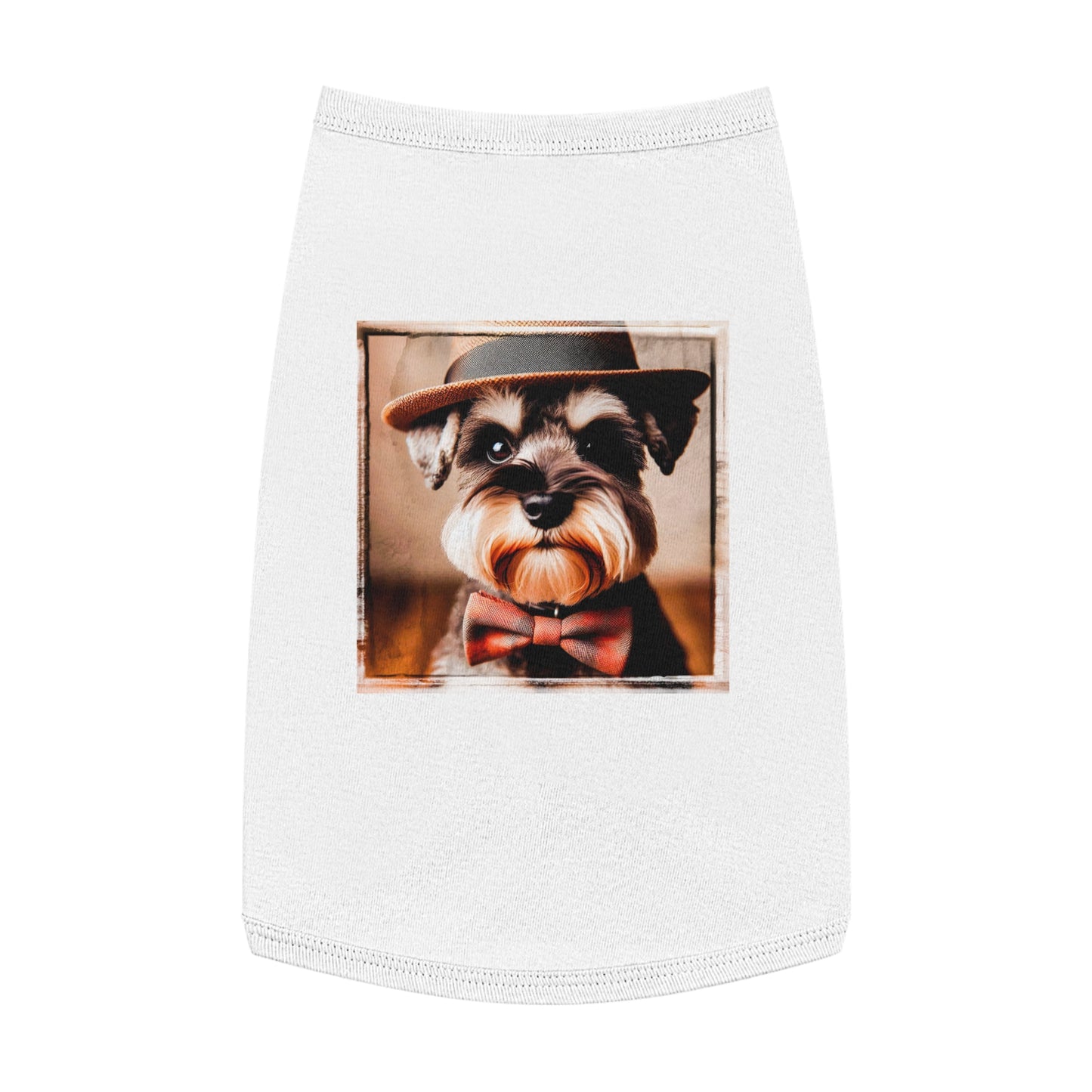 Pet Tank Top Miniature Schnauzer Pets Printify L White 