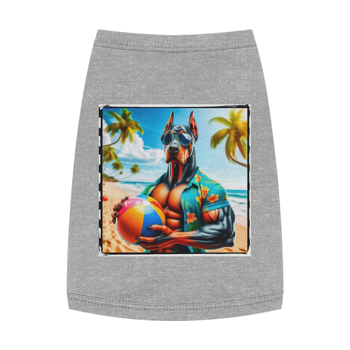 Pet Tank Top Doberman Pets Printify M Heather 