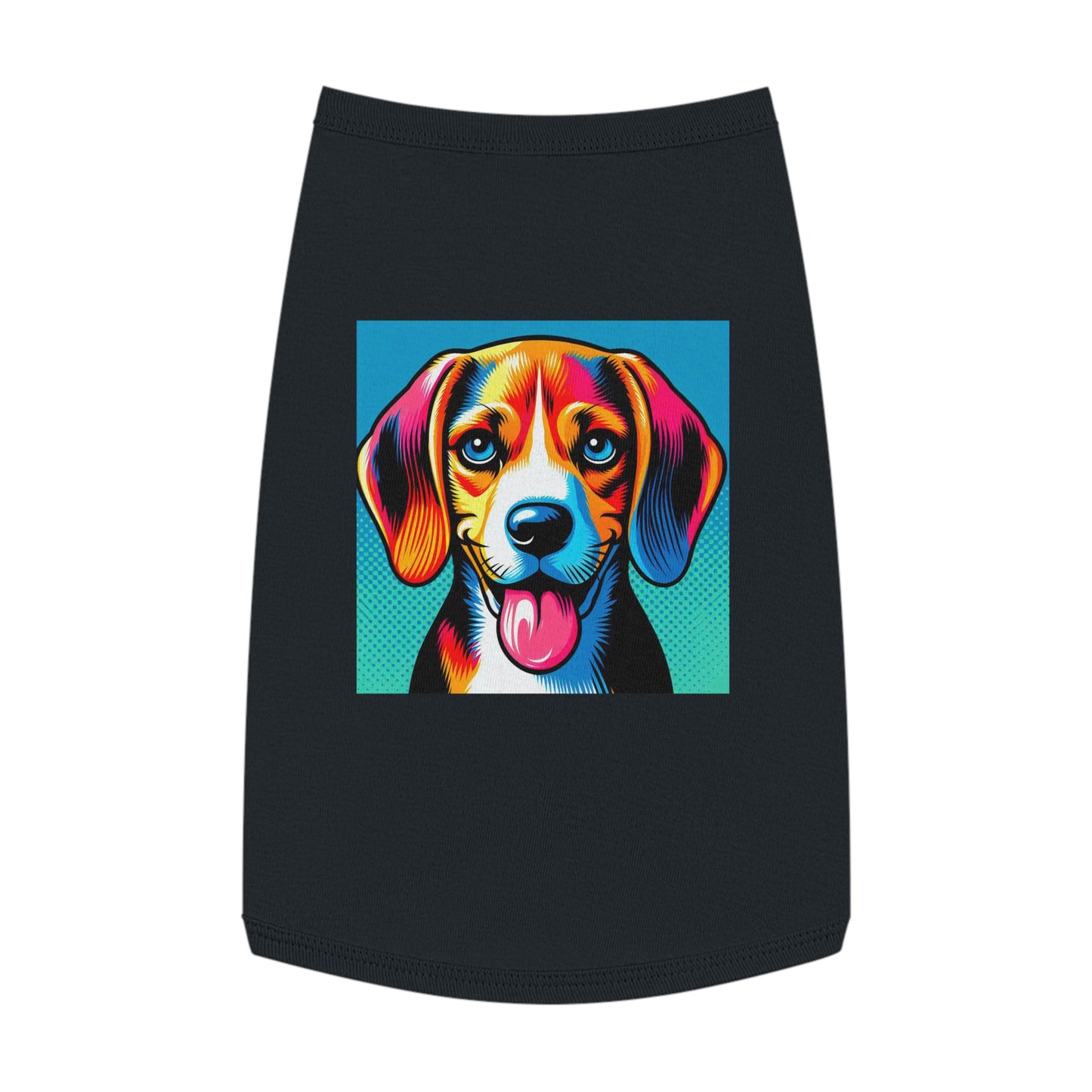 Pet Tank Top Beagle Colorful Dog Pets Printify L Black 