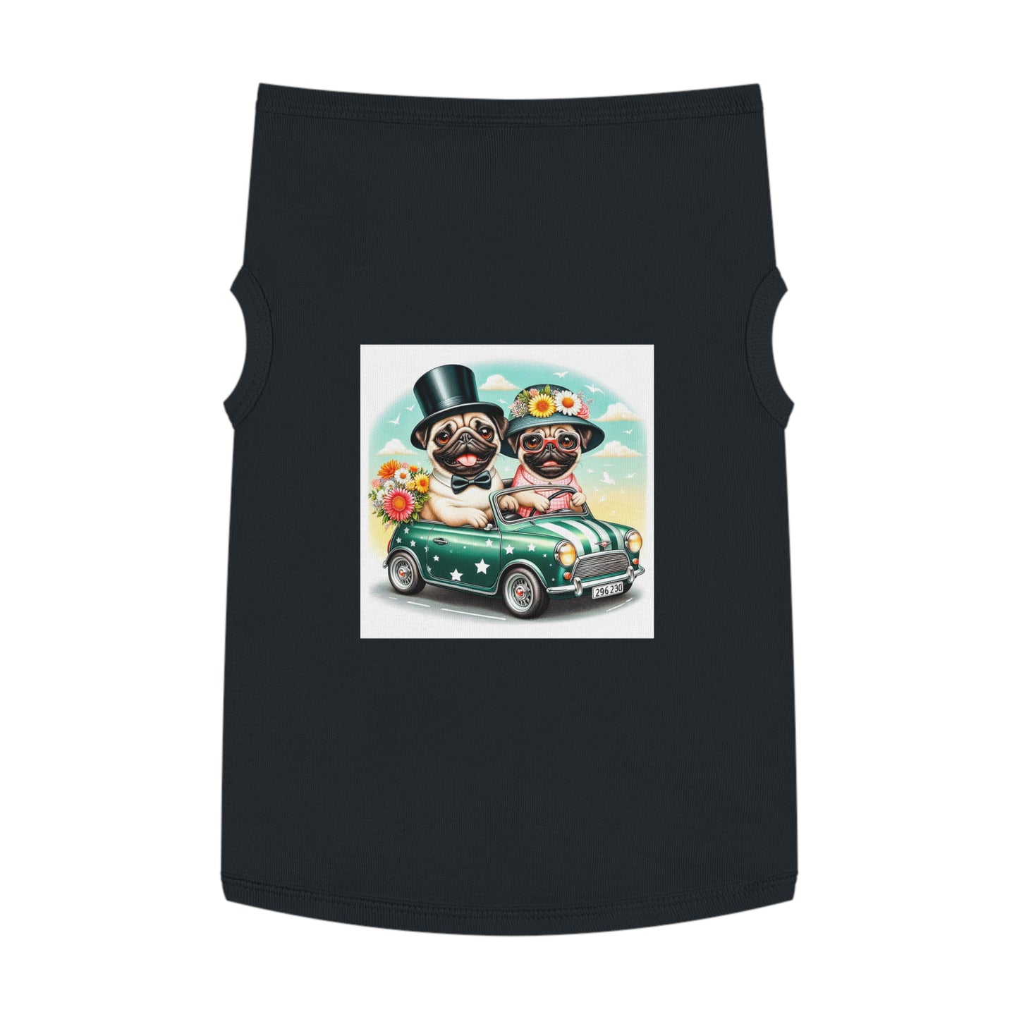 Wacky Pet Tank Top Pug Pets Printify XL Black 