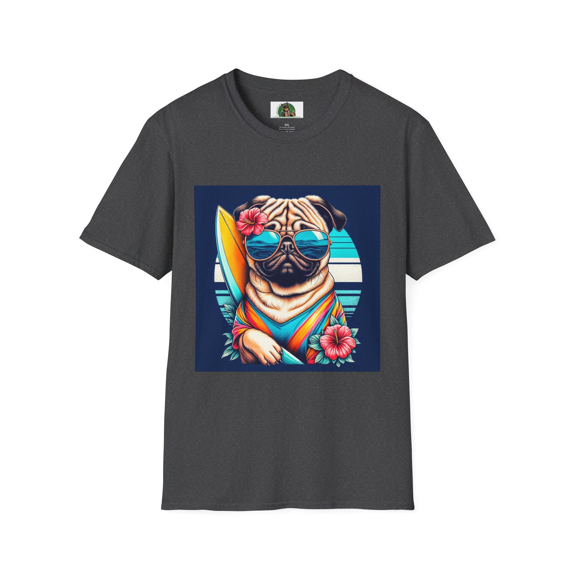 Pugs T-Shirt Printify XS Dark Heather 