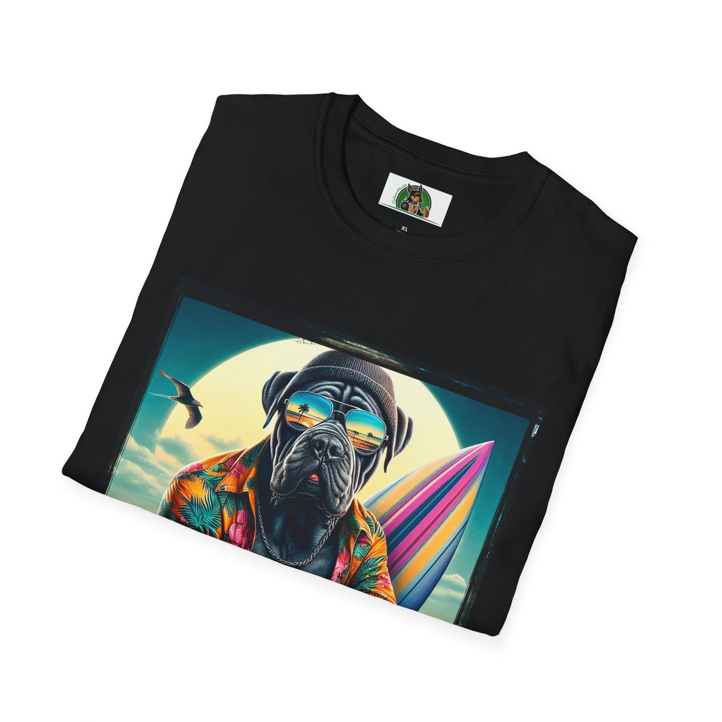 Cane Corso Cool Surfer Dog TShirt T-Shirt Printify