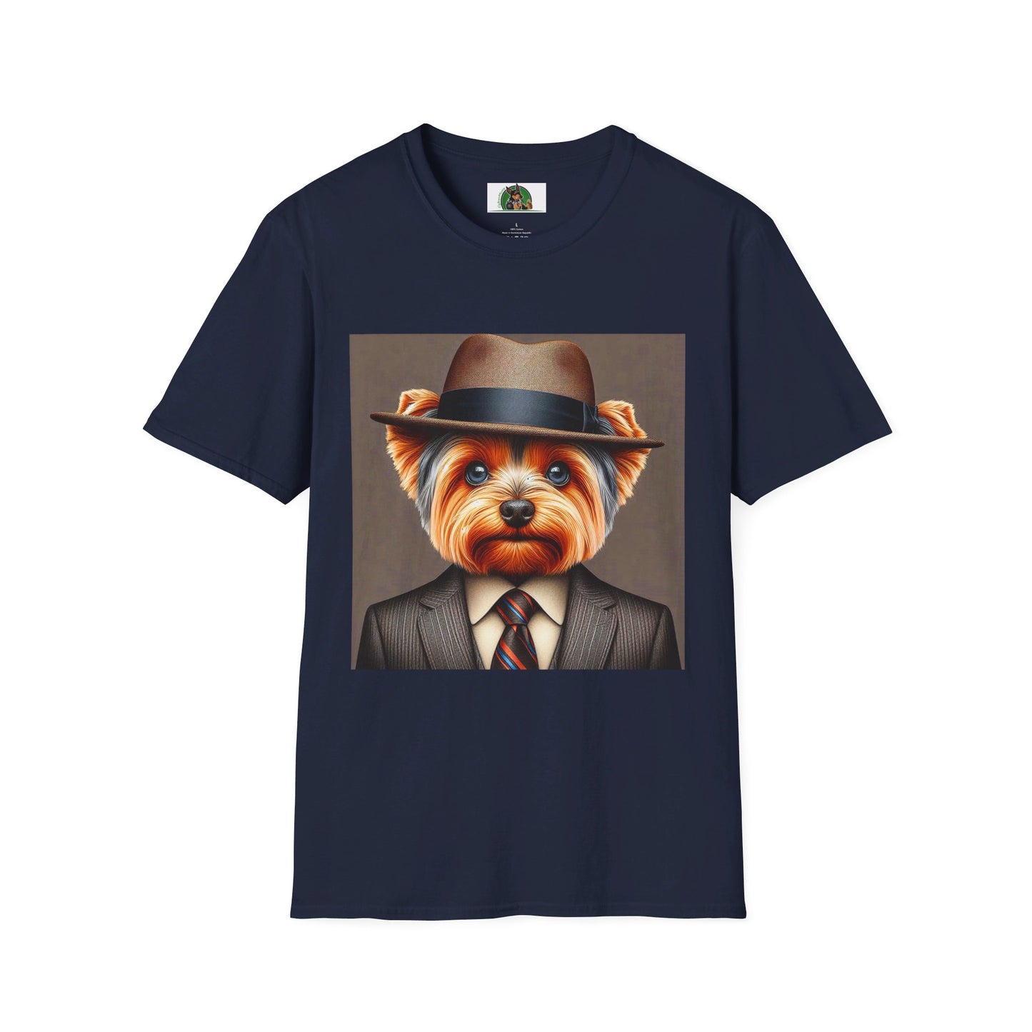 Yorkie T-Shirt Printify S Navy 