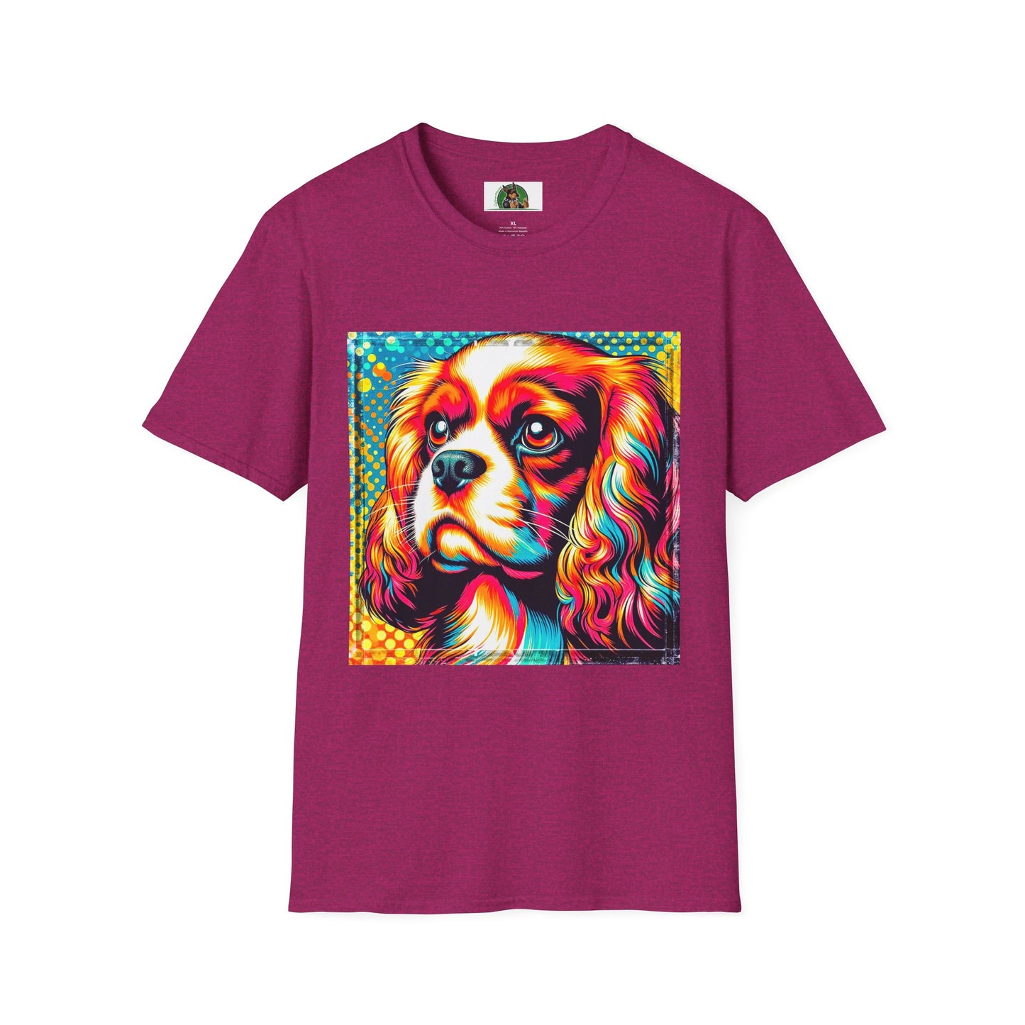 Cavalier King Charles Spaniel T-Shirt Printify S Antique Heliconia