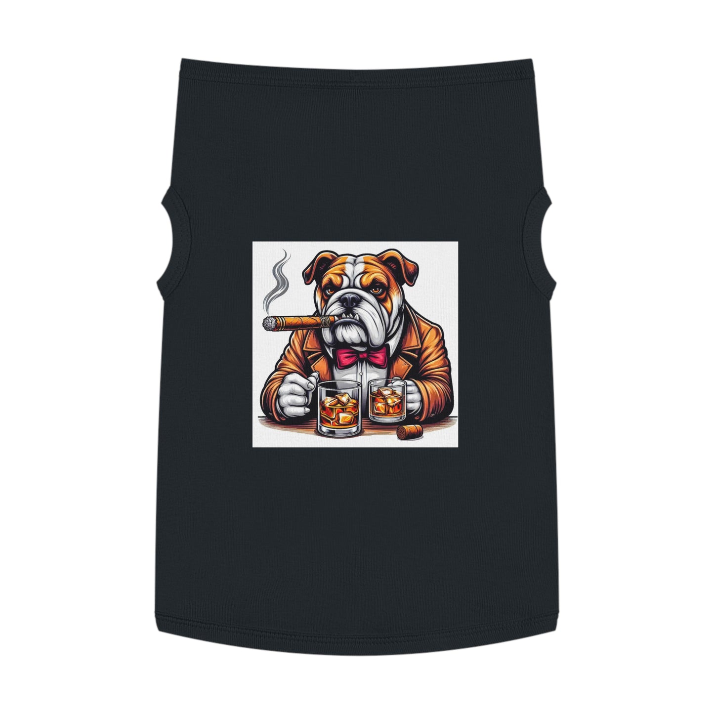 Pet Tank Top Bulldog Pets Printify XL Black 