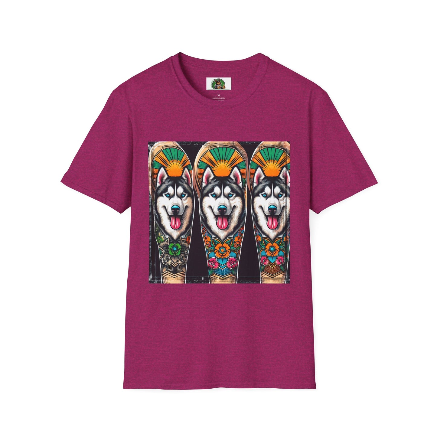 Husky T-Shirt Printify S Antique Heliconia