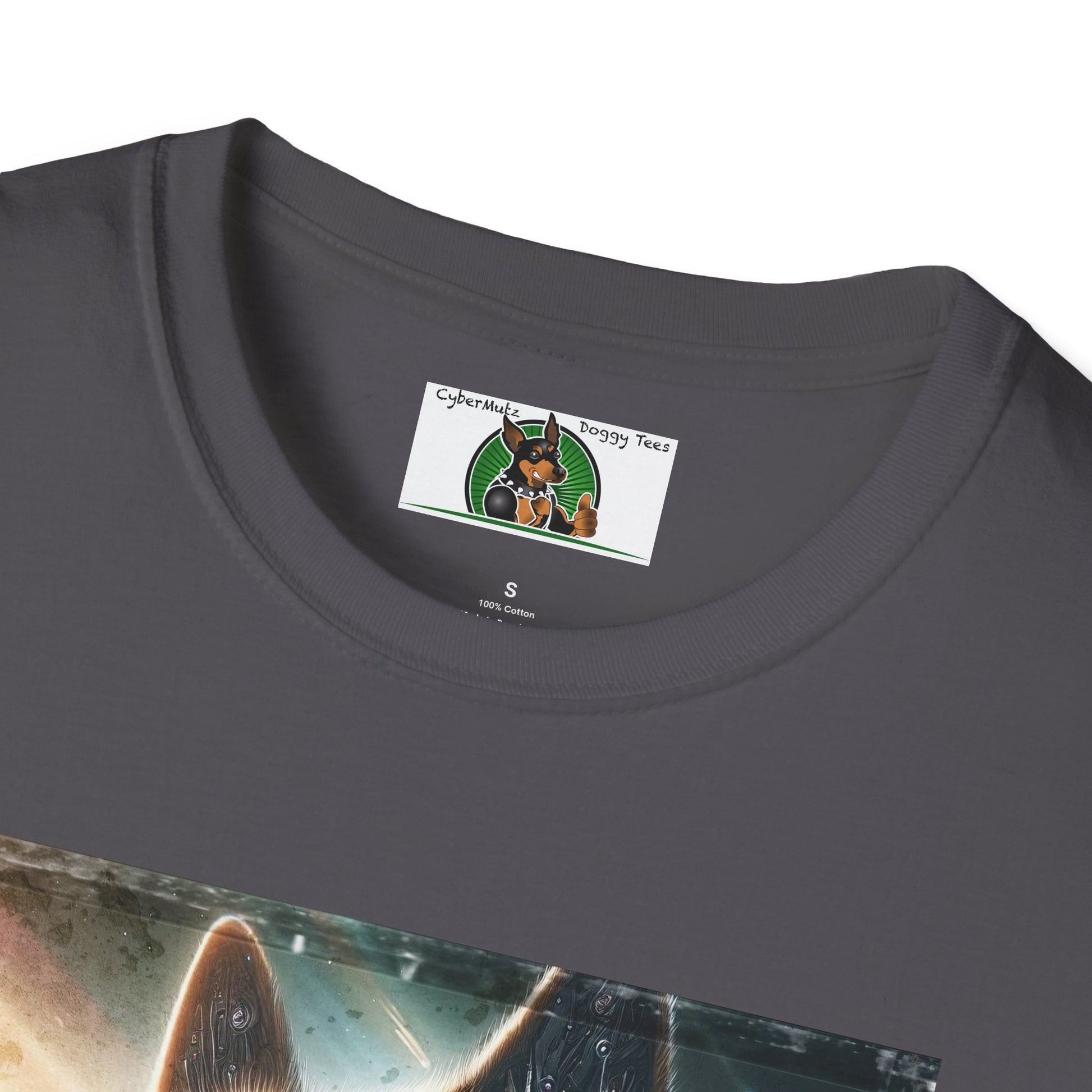 German Shepherd Robotic Dog Unisex Softstyle T-Shirt T-Shirt Printify