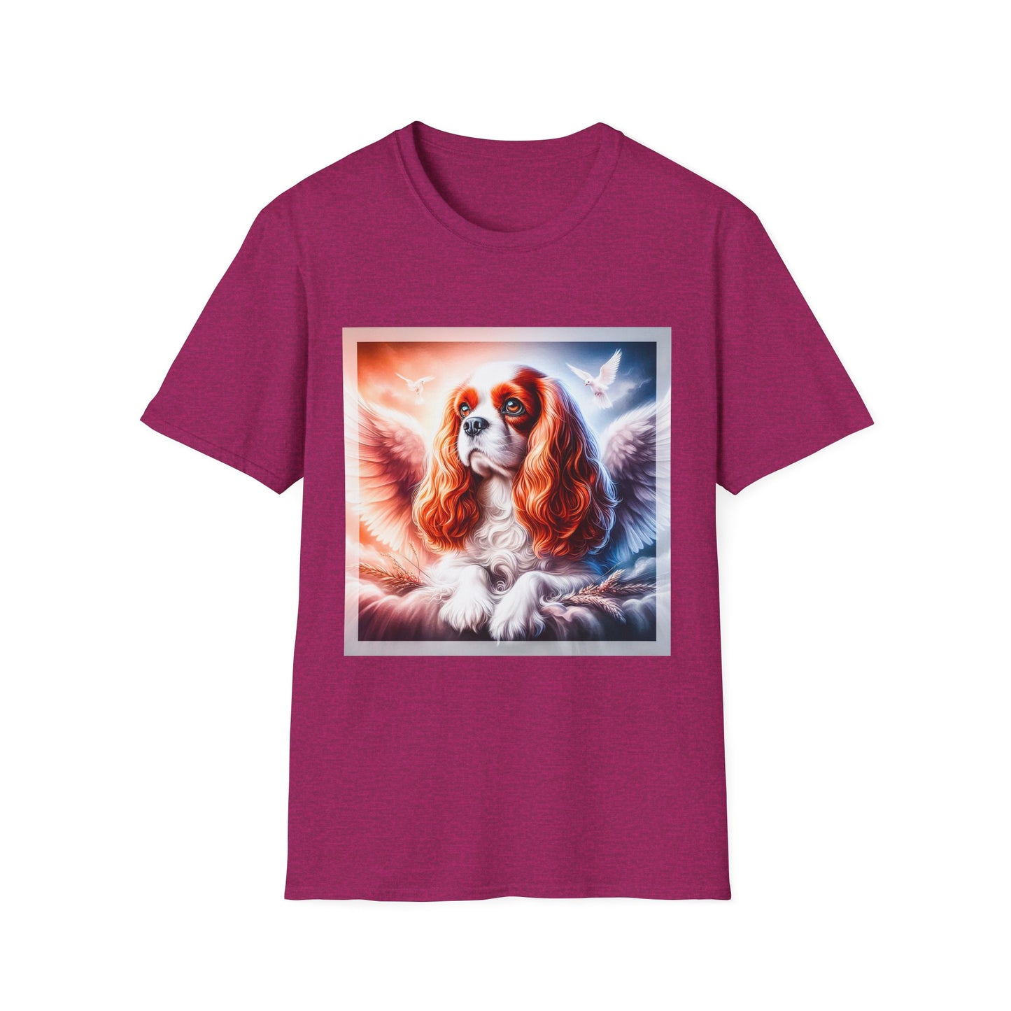 Cavalier King Charles Spaniel T-Shirt Printify S Antique Heliconia 