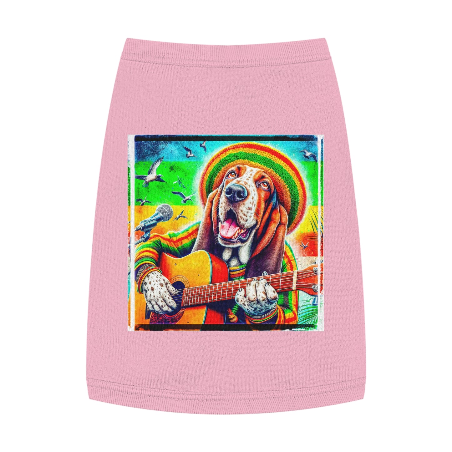 Pet Tank Top Basset Hound Pets Printify M Pink