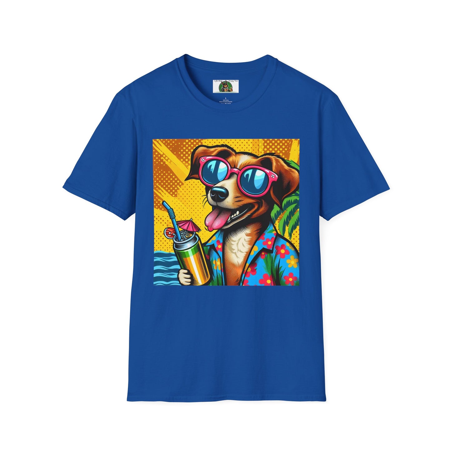 Wacky Surfer Dog T-Shirt Printify Royal S 