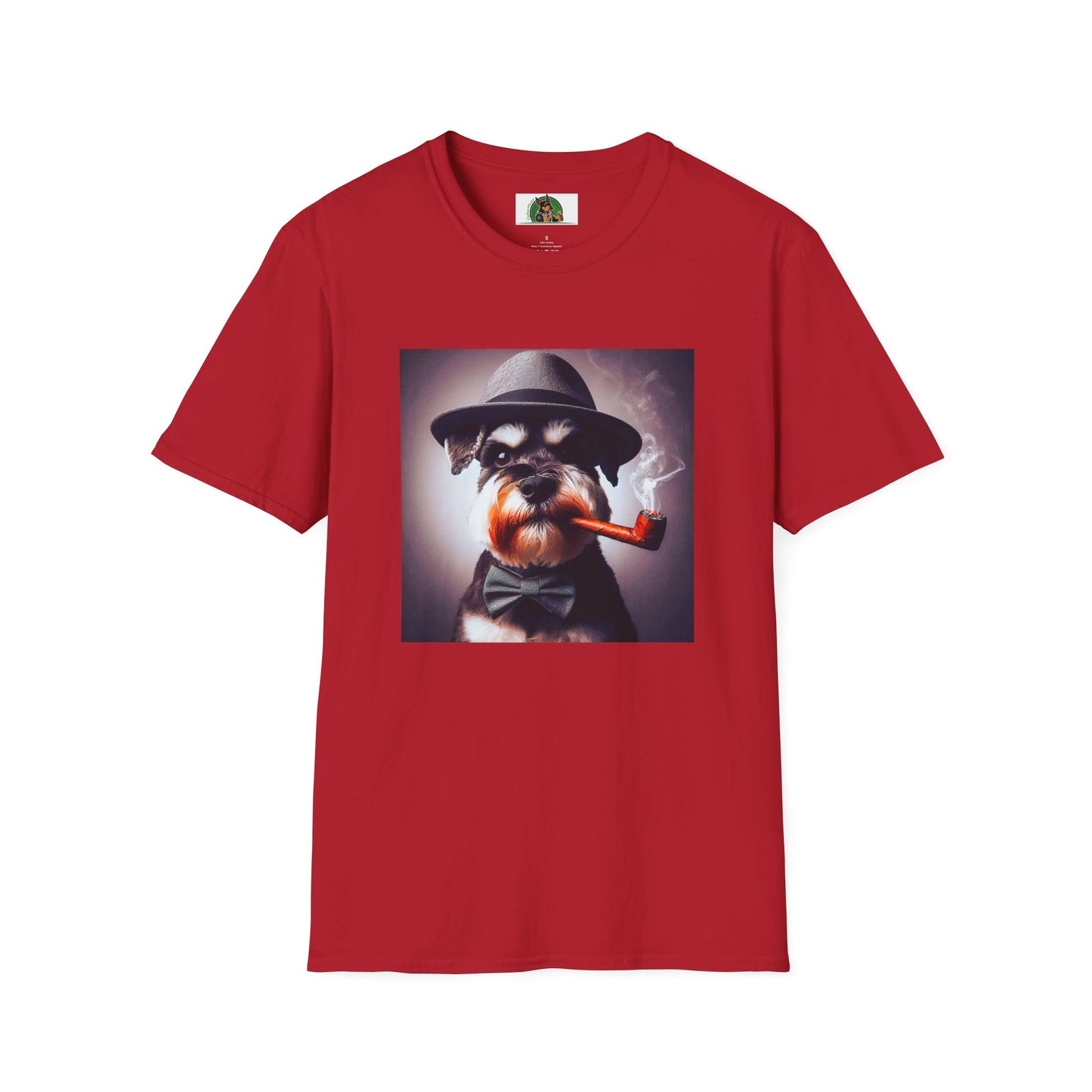 Miniature Schnauzer cigar smoking shirt T-Shirt Printify S Cherry Red