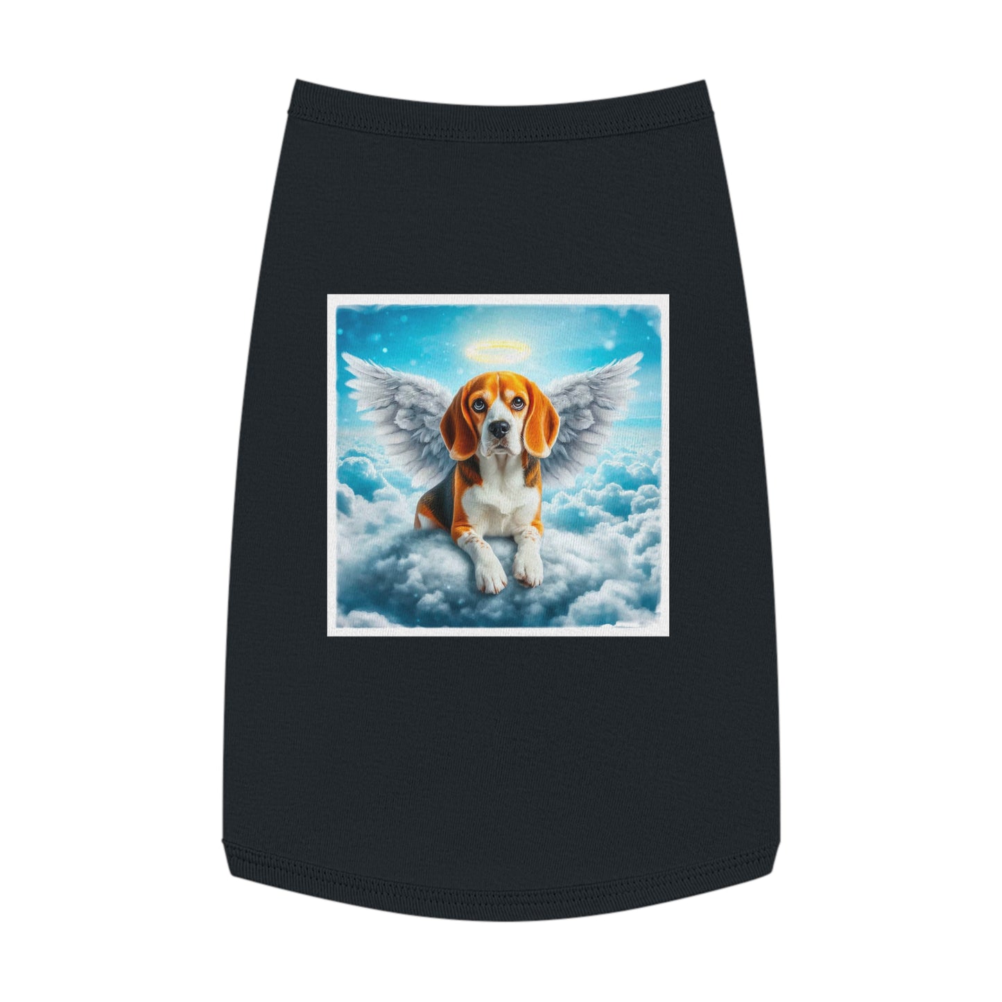 Pet Tank Top Beagle Angel Pets Printify L Black 