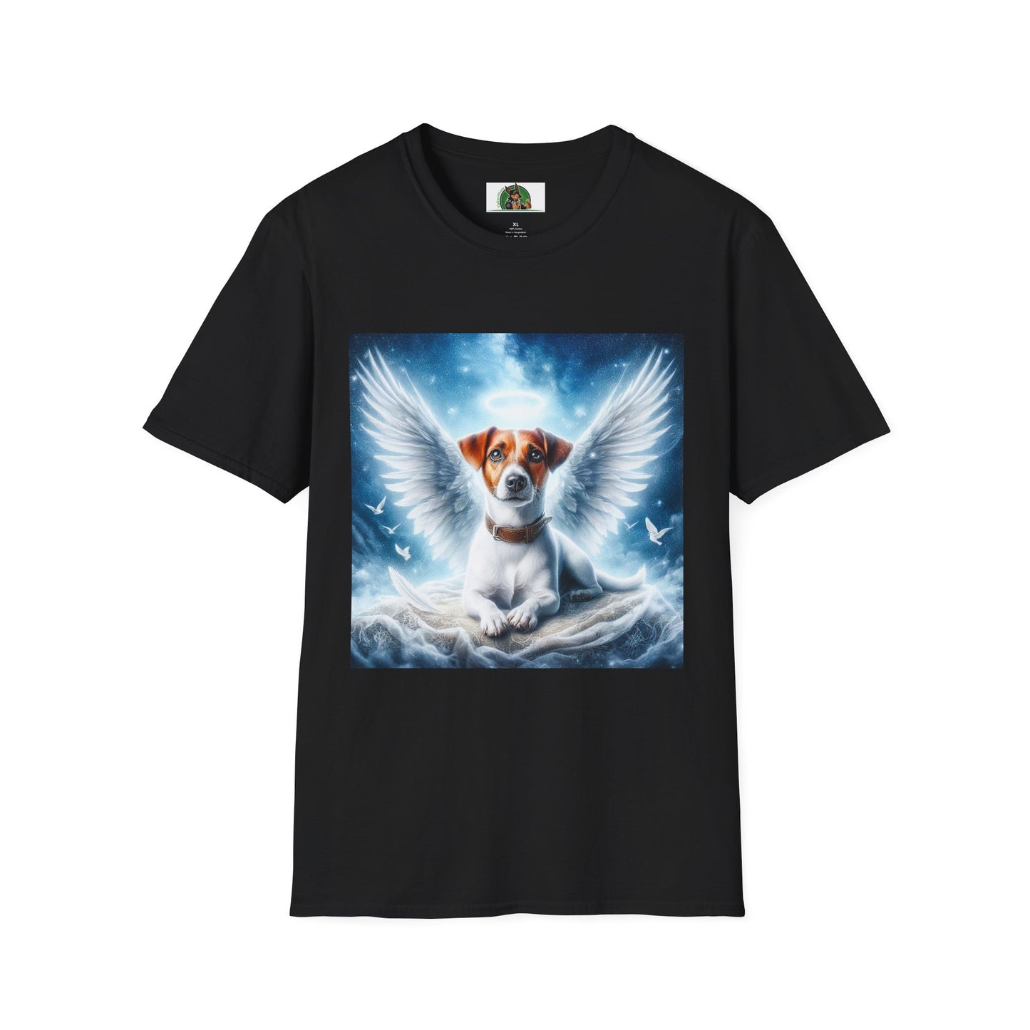 Jack Russell Angel T-Shirt Printify S Black