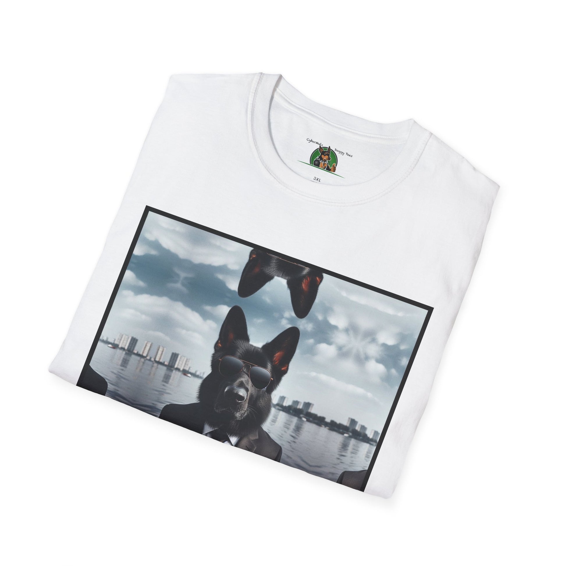 German Shepherd Agent Dog Unisex Softstyle T-Shirt T-Shirt Printify