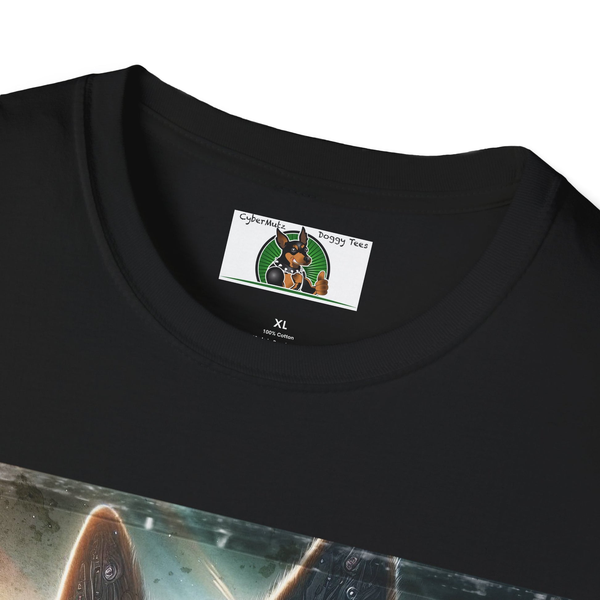 German Shepherd Robotic Dog Unisex Softstyle T-Shirt T-Shirt Printify