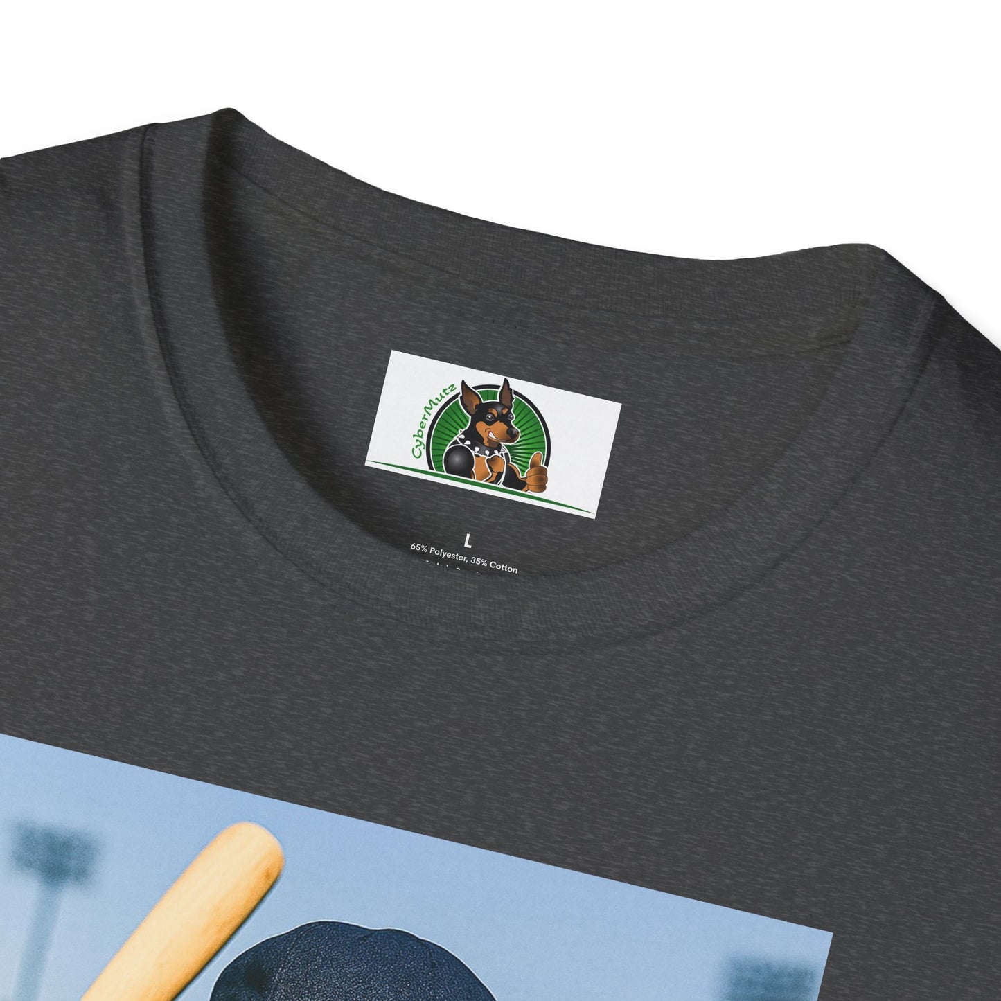 Baseball Doberman Sports T-Shirt T-Shirt Printify