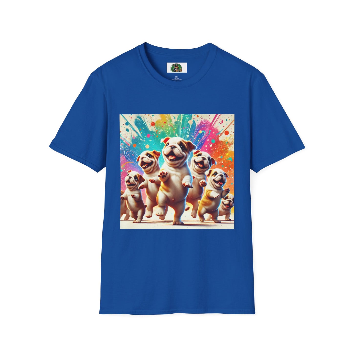 Bulldog Dancing T-Shirt T-Shirt Printify XS Royal