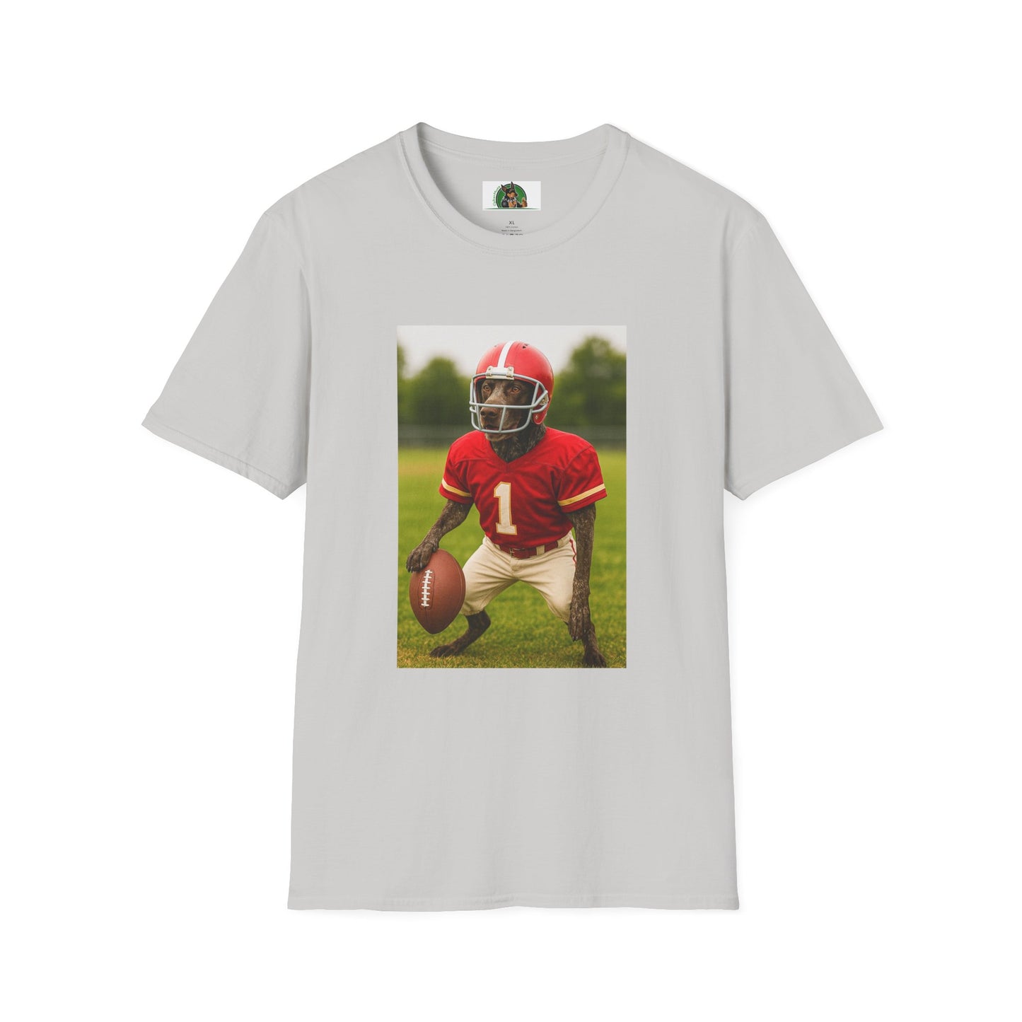 German Shorthaired Pointer Football T-Shirt — GSP Sports Tee T-Shirt Printify Ice Grey S