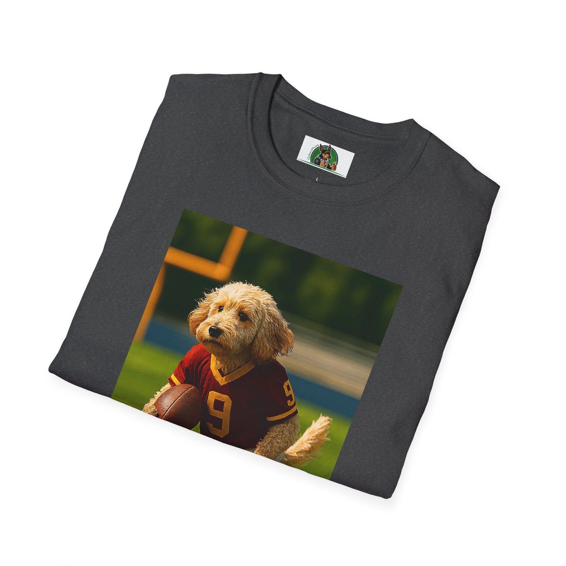Sports Cockerpoo Football T-Shirt T-Shirt Printify