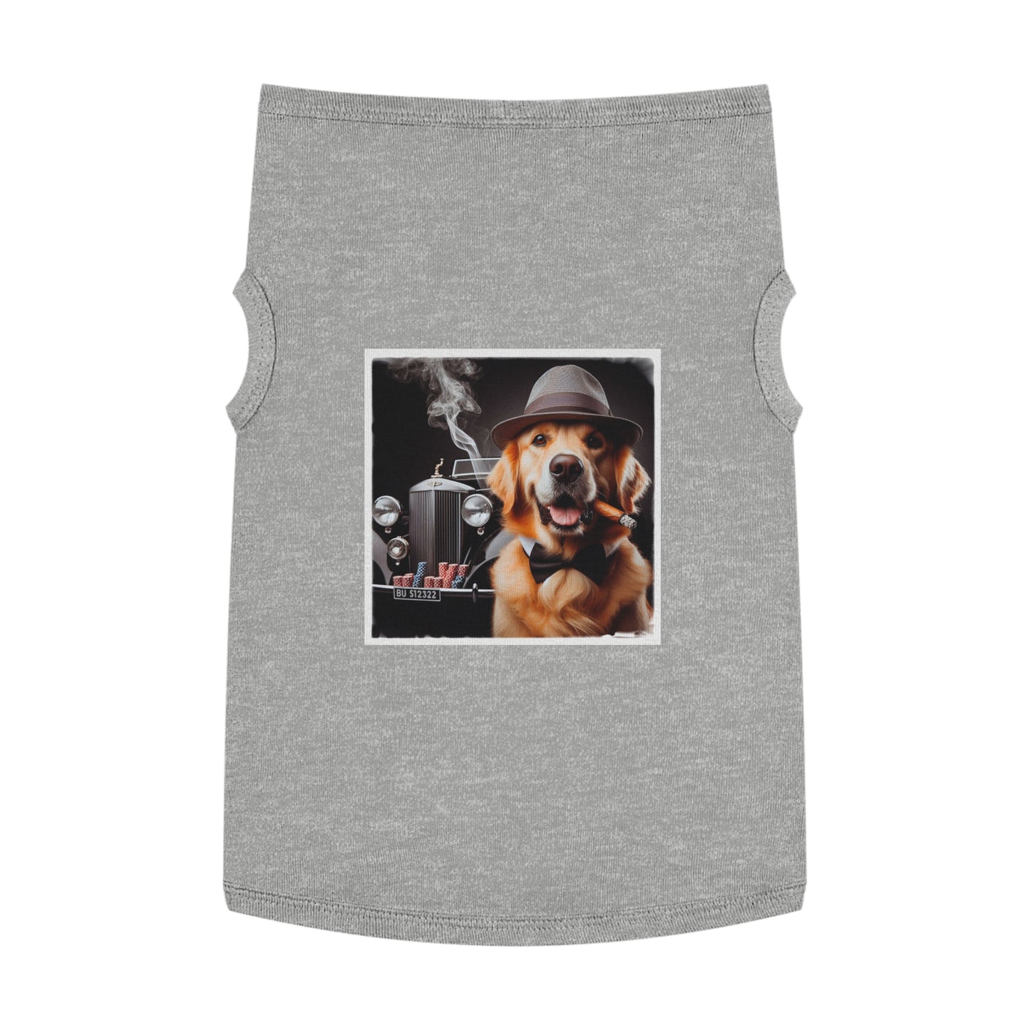 Golden Retriever pet tank top Pets Printify XL Heather 