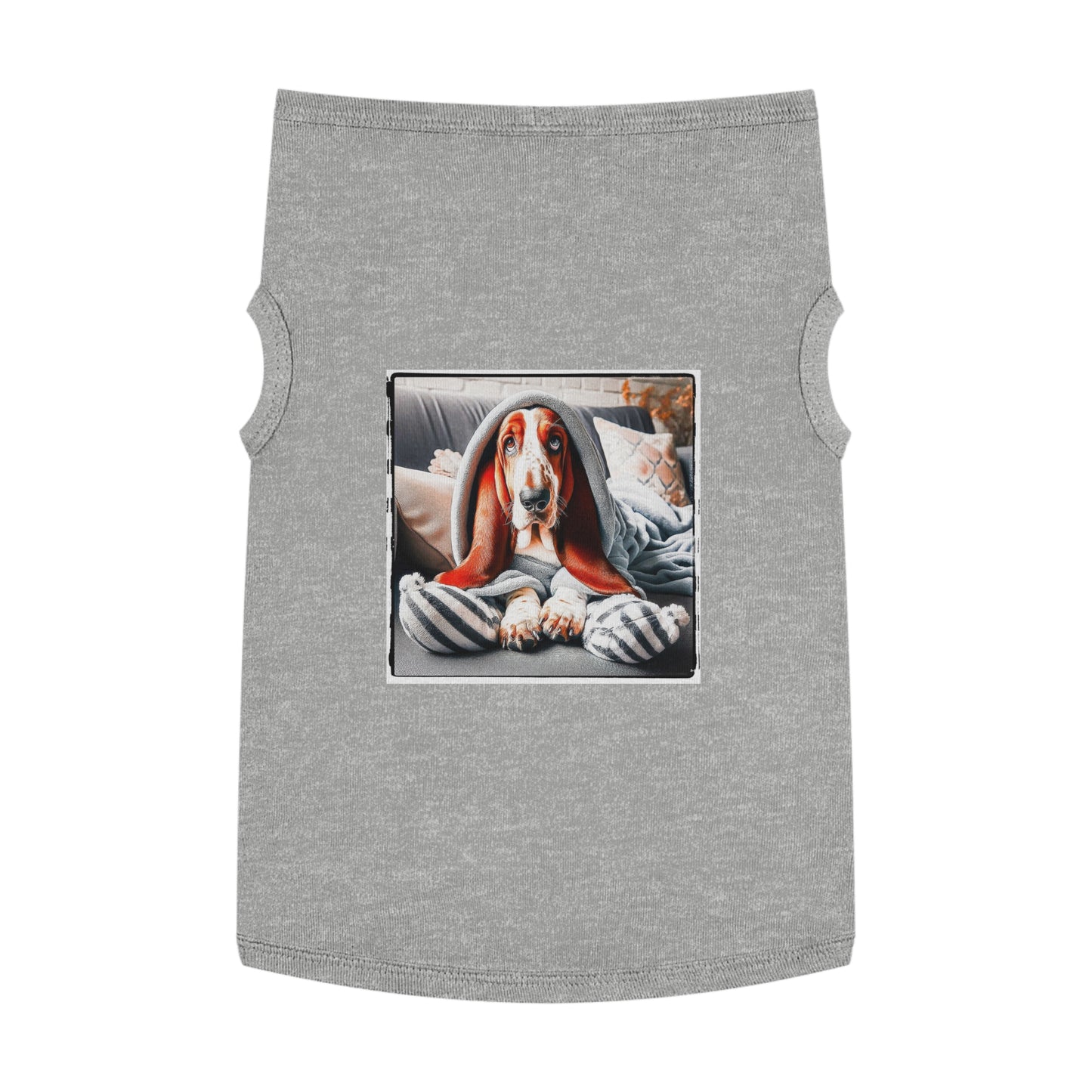 Pet Tank Top Basset Hound Pets Printify XL Heather 