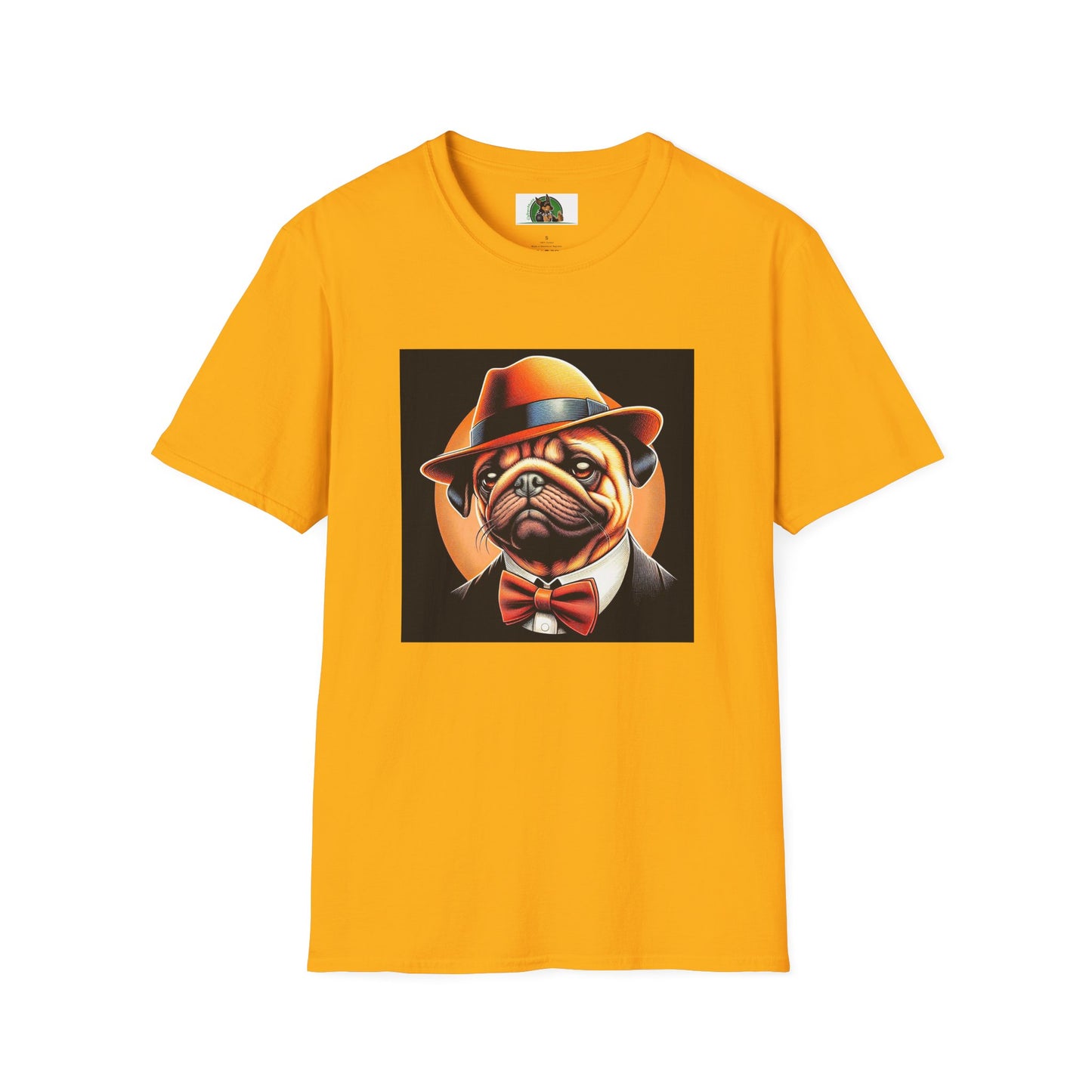 Pugs T-Shirt Printify S Gold 