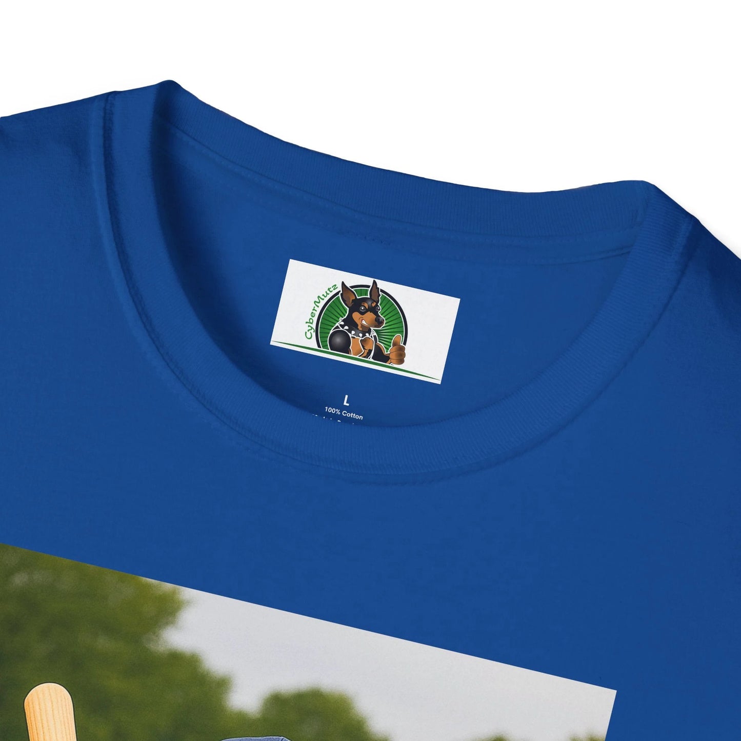 Golden Retriever Baseball T-Shirt — Sports Dog Playing Baseball Shirt T-Shirt Printify