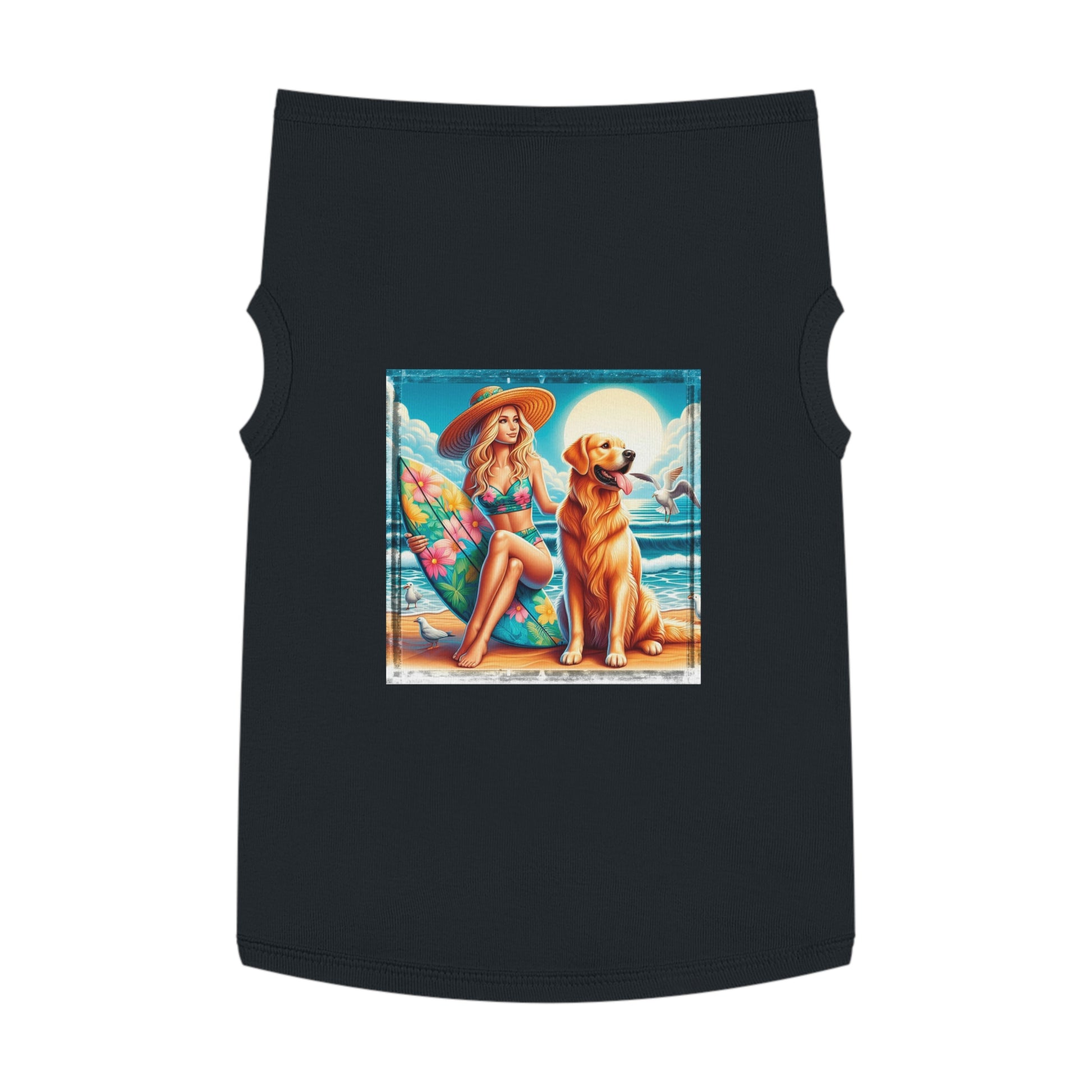 Golden Retriever pet tank top Pets Printify   