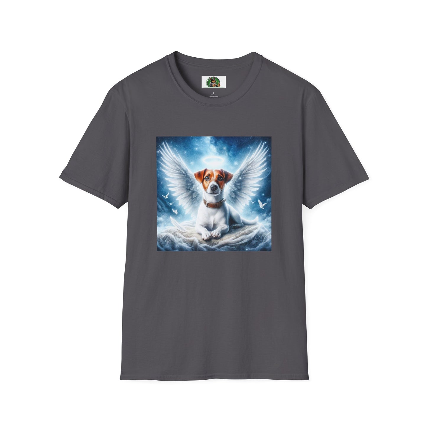 Jack Russell Angel T-Shirt Printify S Charcoal