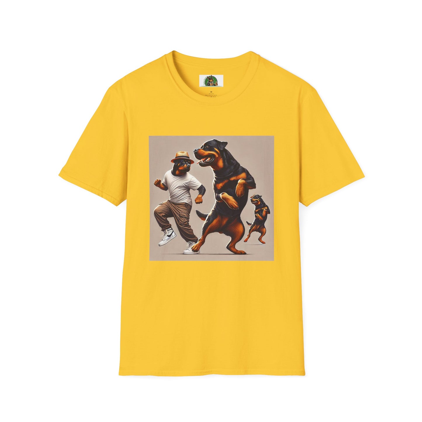 Dancing Rottweiler T-Shirt for Dog Lovers T-Shirt Printify S Daisy