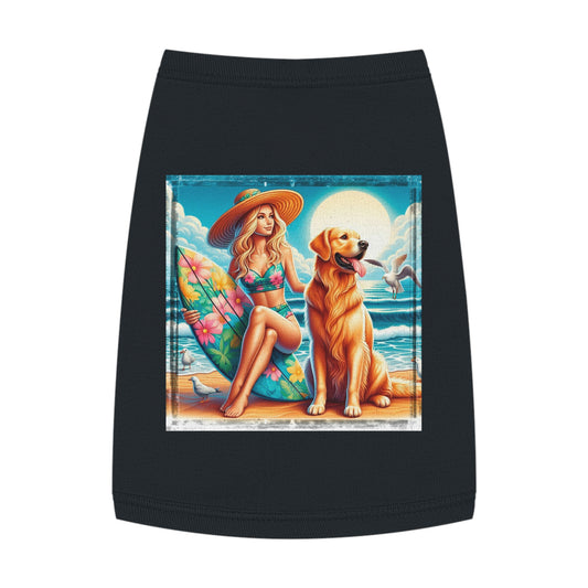 Golden Retriever pet tank top Pets Printify   