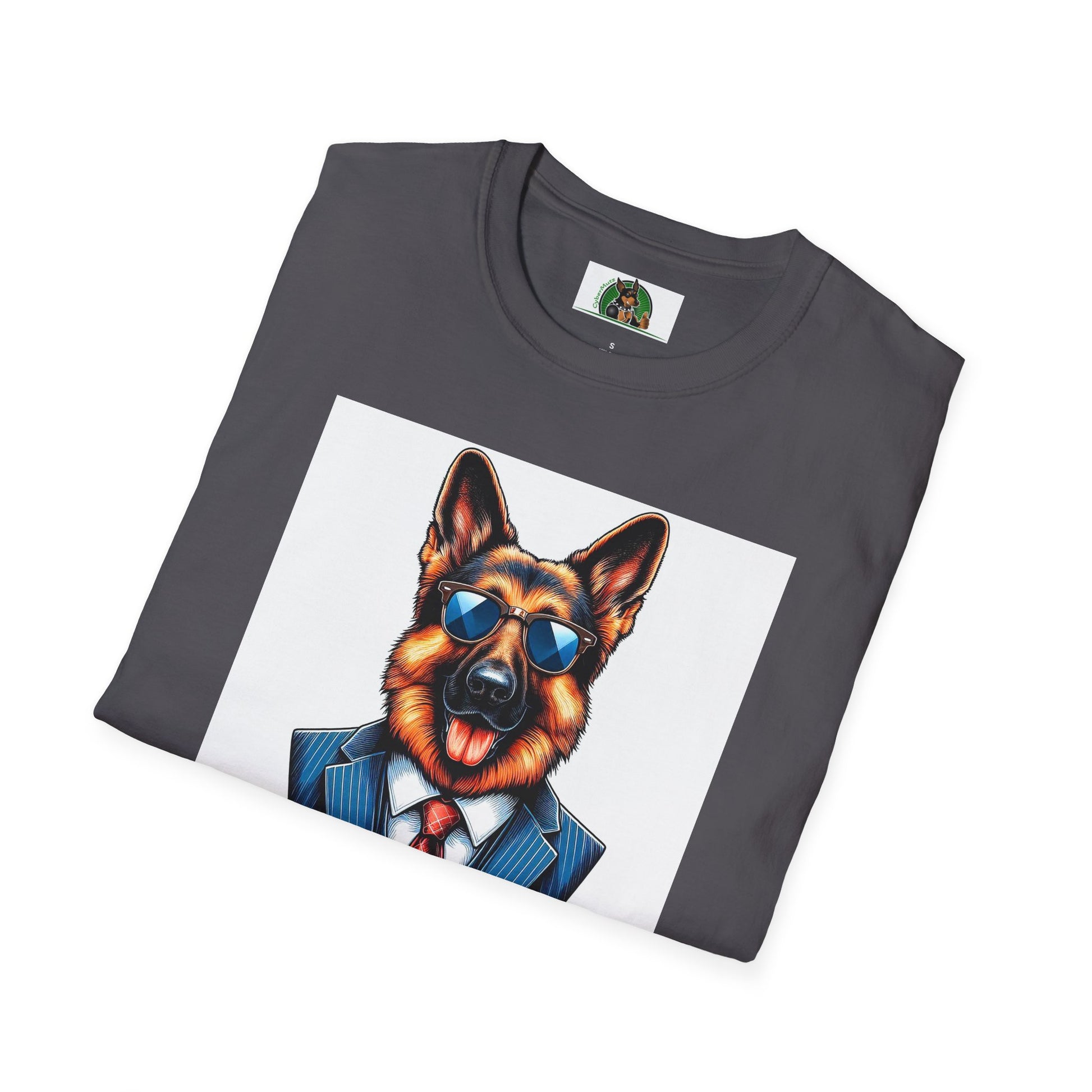 German Shepherd suit and tie T-Shirt Printify