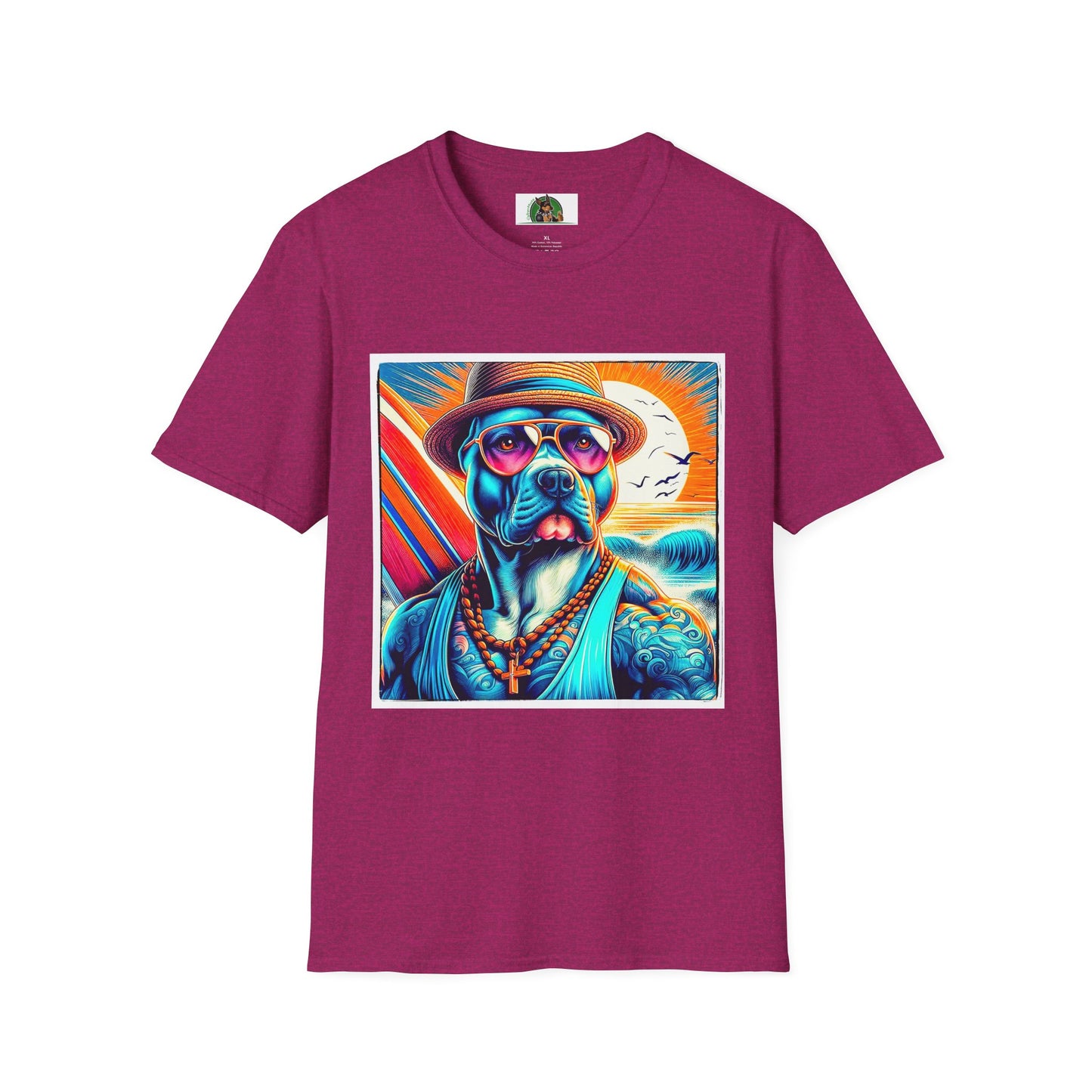 Pit Bull T-Shirt Printify S Antique Heliconia