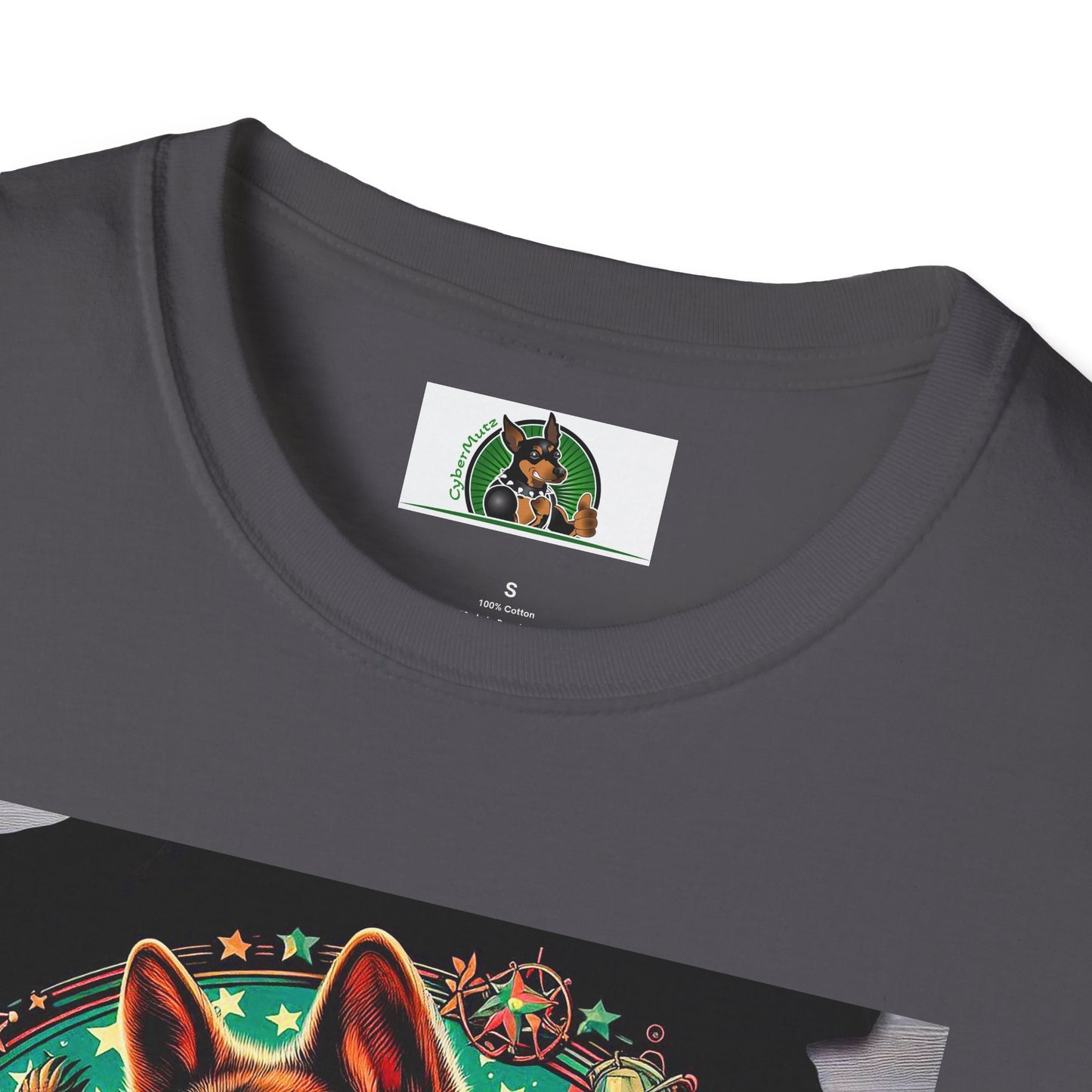 German Shepherd happy boy T-Shirt Printify