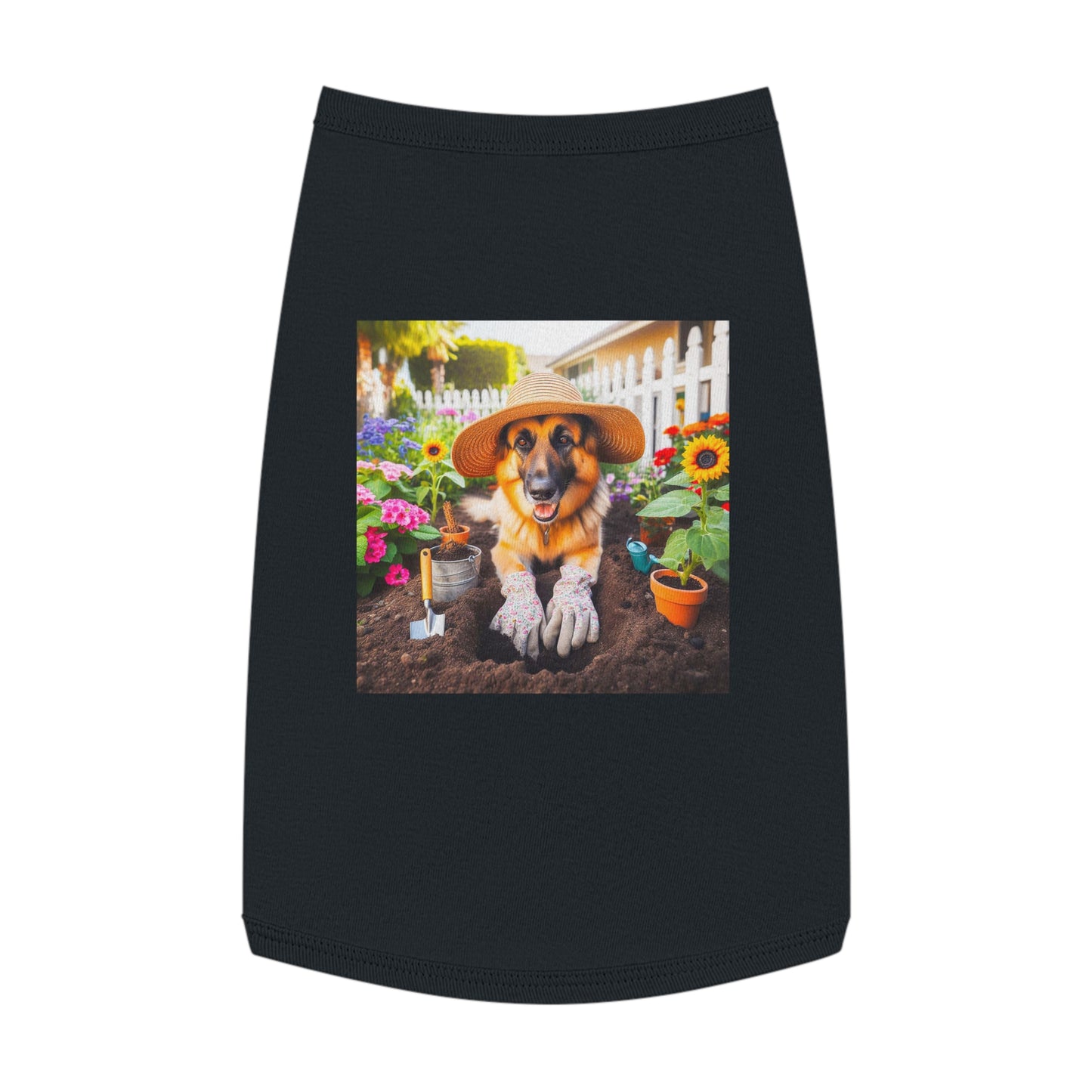 Pet Tank Top German Shepherd Pets Printify L Black