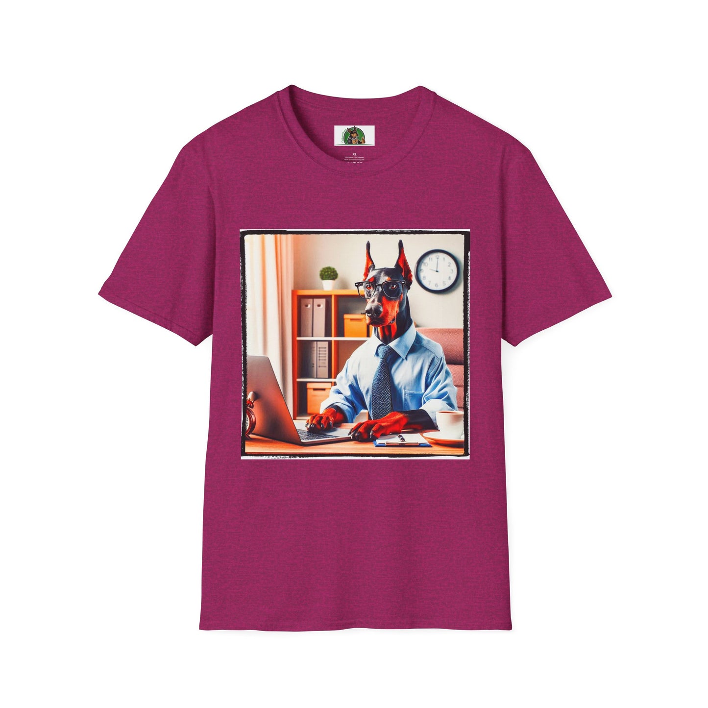 Doberman T-Shirt Printify S Antique Heliconia