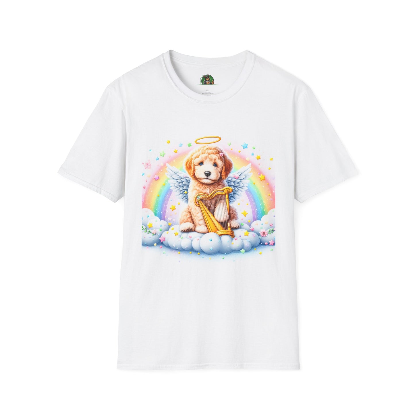 Golden Doodle colorful Angel shirt T-Shirt Printify XS White