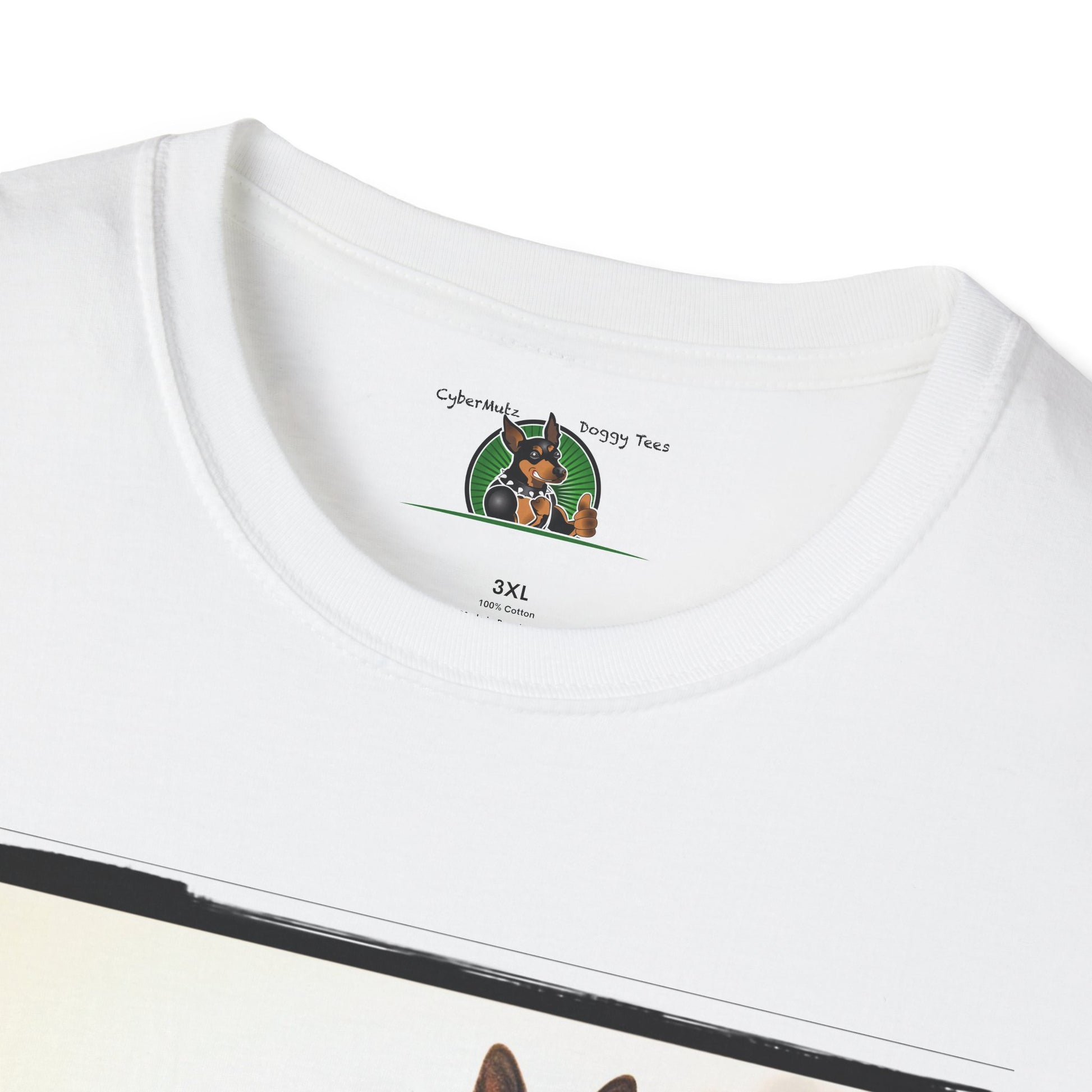 Road Bike German Shepherd Unisex Softstyle T-Shirt T-Shirt Printify