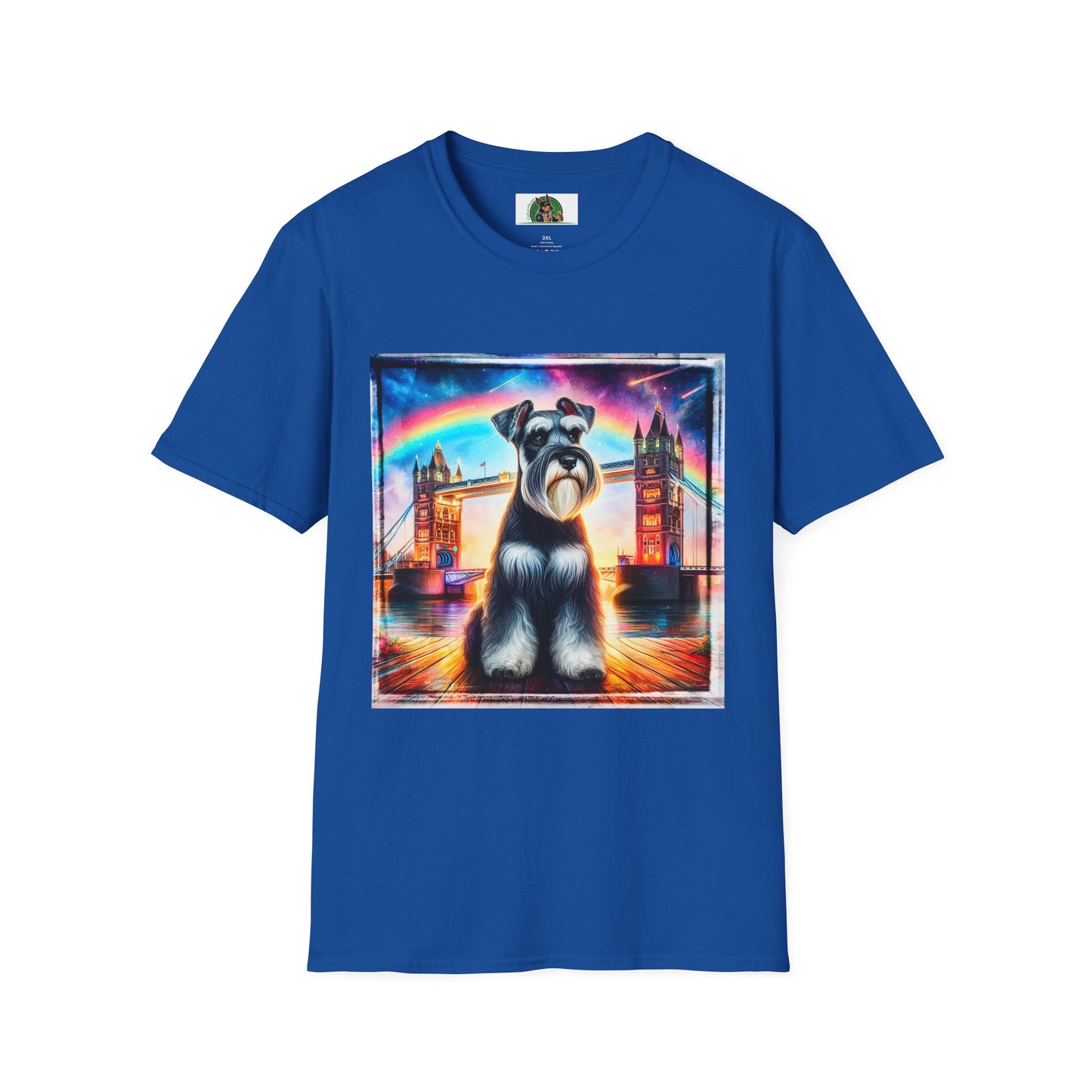 Schnauzer T-Shirt with Miniature Schnauzer Design T-Shirt Printify XS Royal 