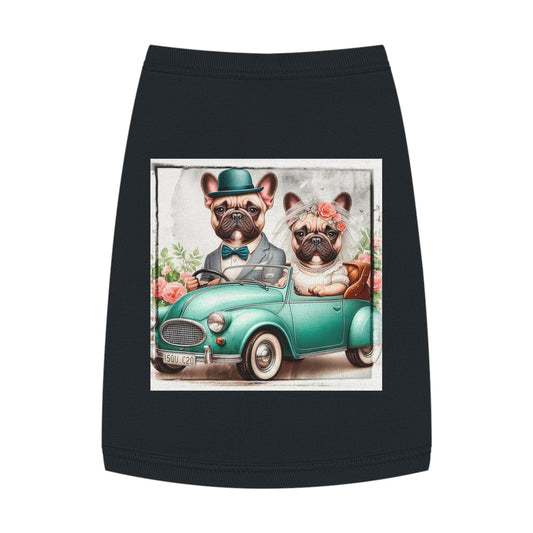 Wacky Pet Tank Top French Bulldog wedding day t shirt Pets Printify M Black