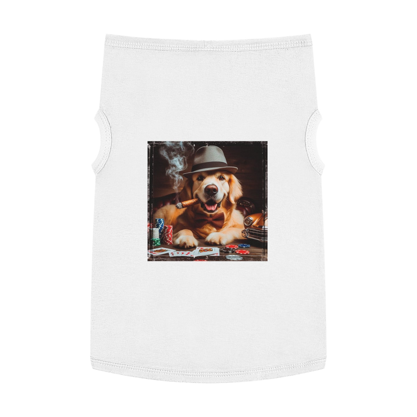 Golden Retriever pet tank top Pets Printify XL White 